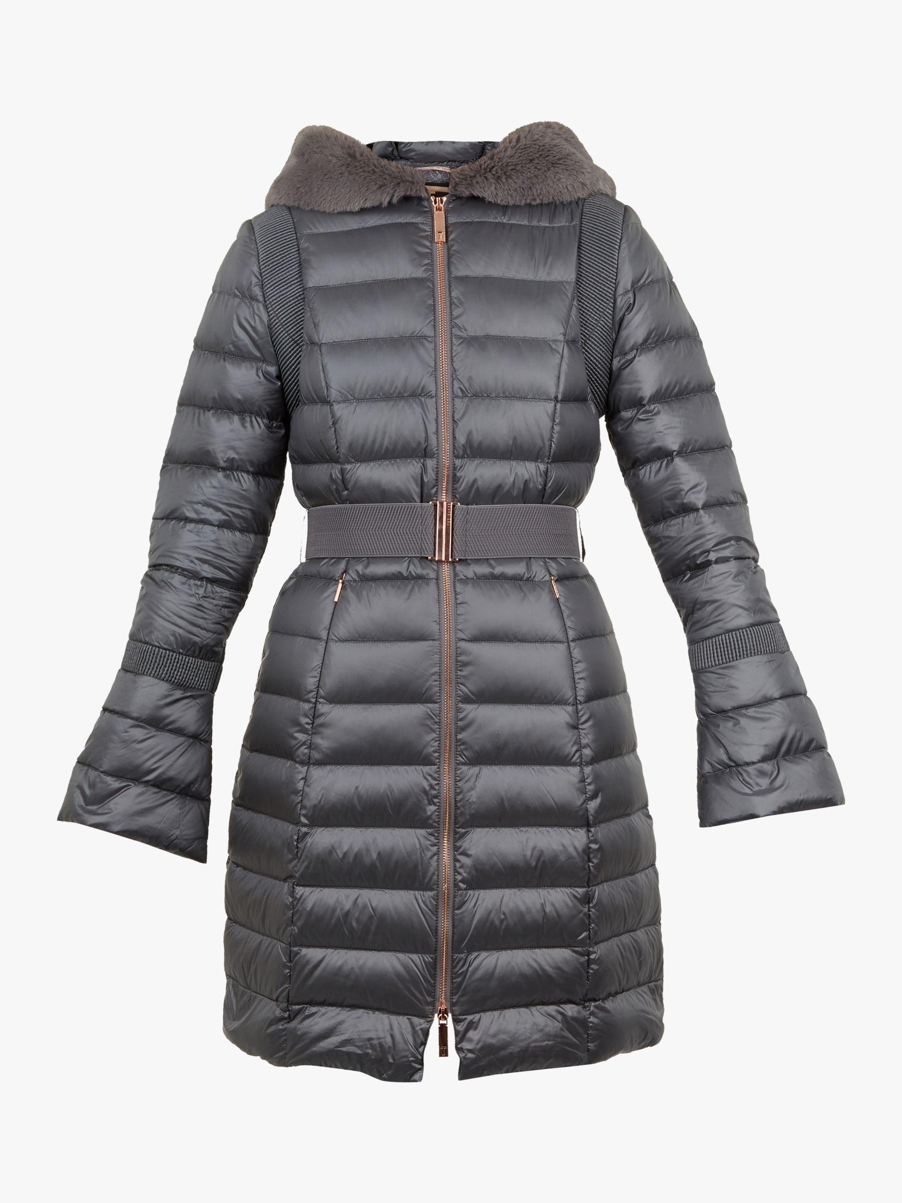 ted baker grey puffer coat