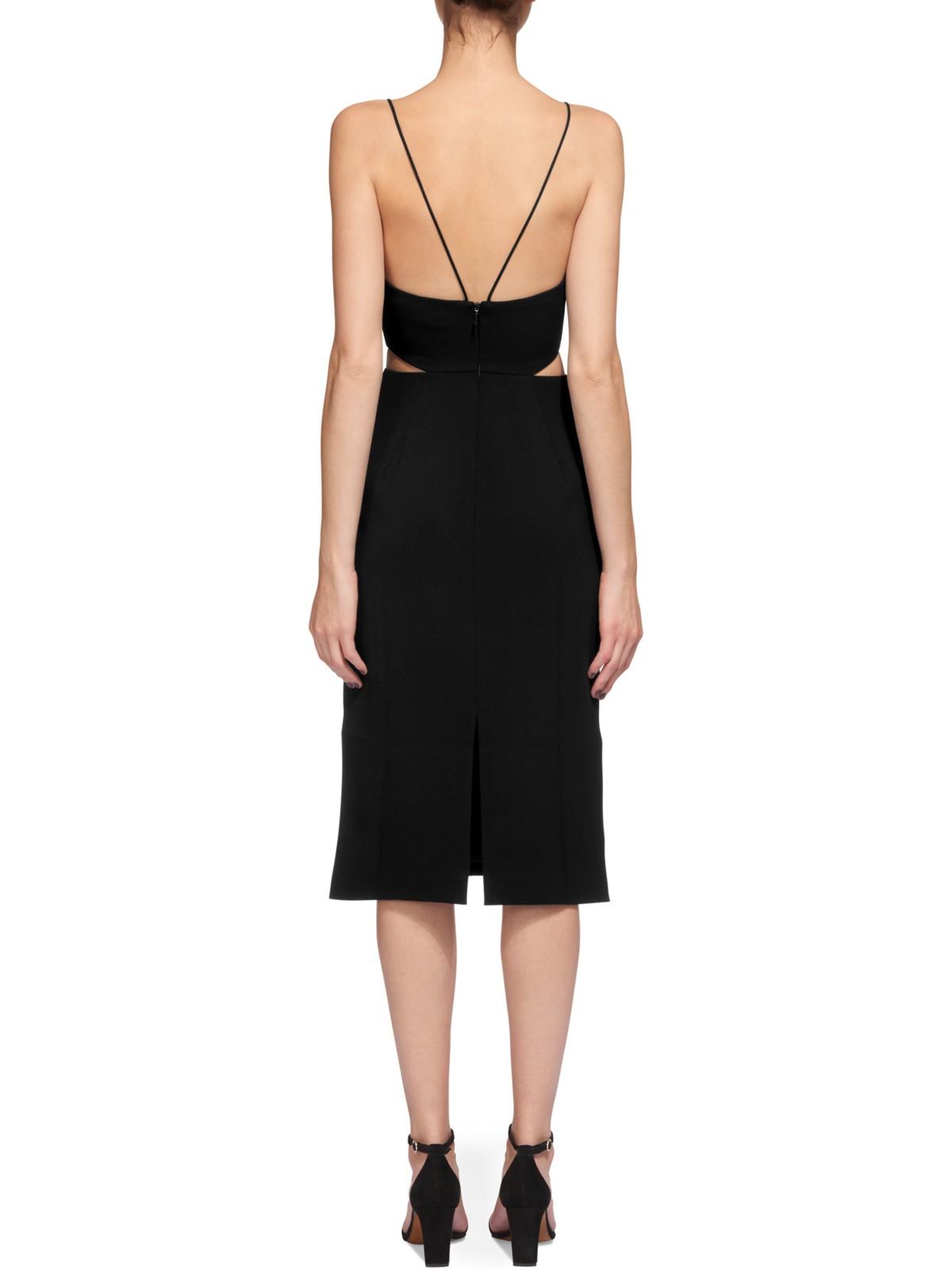 Whistles Cotton Rossi Strappy Dress in Black - Lyst