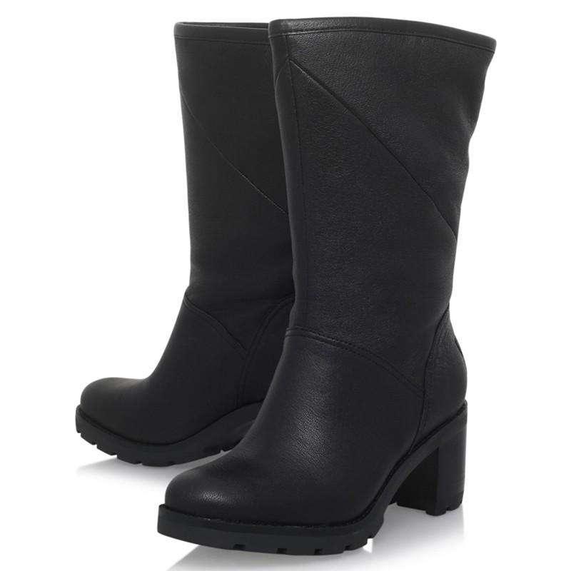 UGG Jessia Leather Boots in Black - Lyst