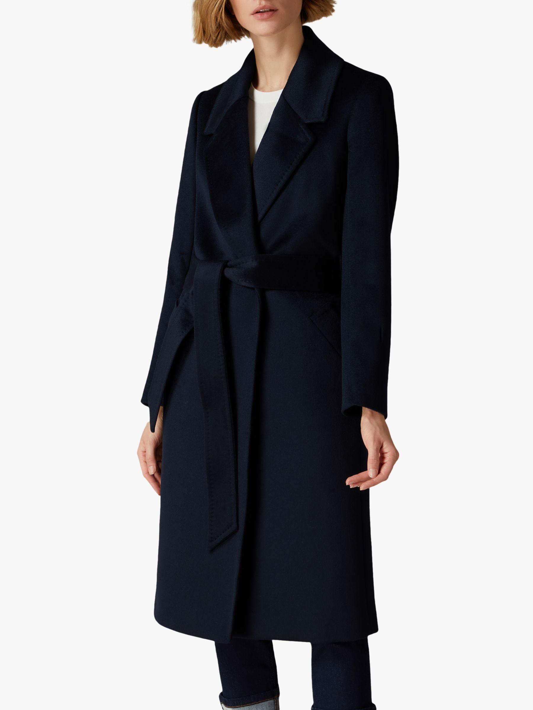 Jaeger Wool Wrap Coat in Navy (Blue) Lyst