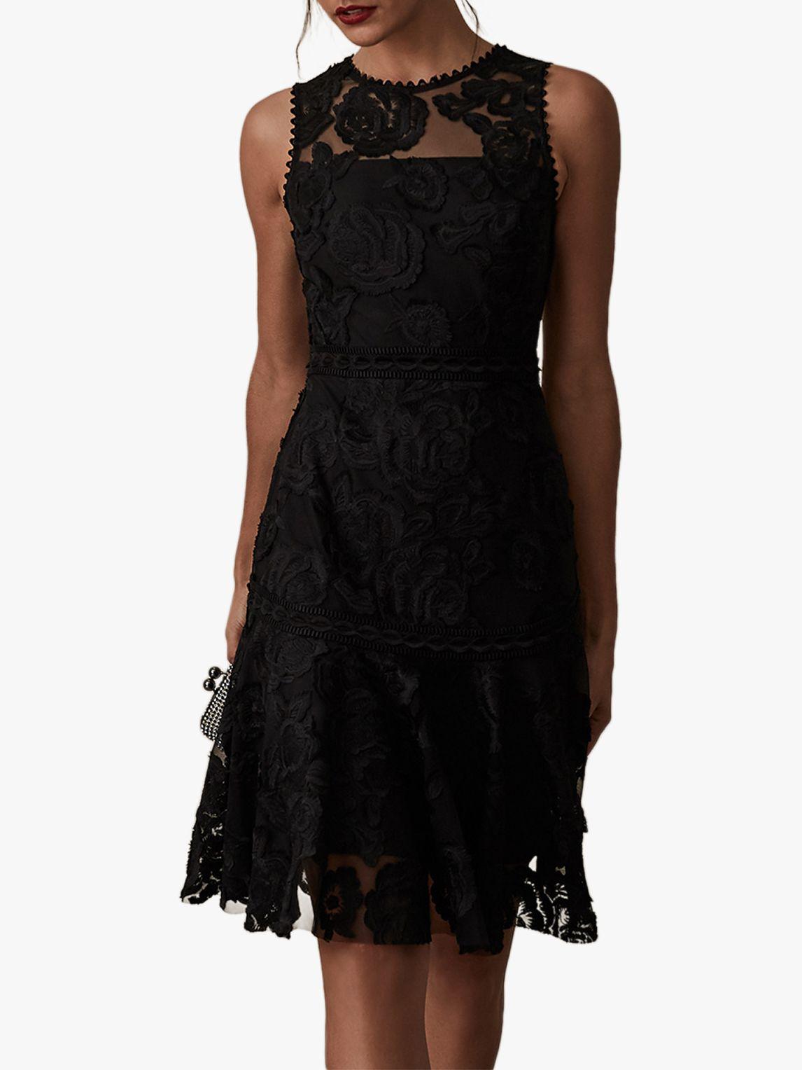 reiss adia lace panel dress