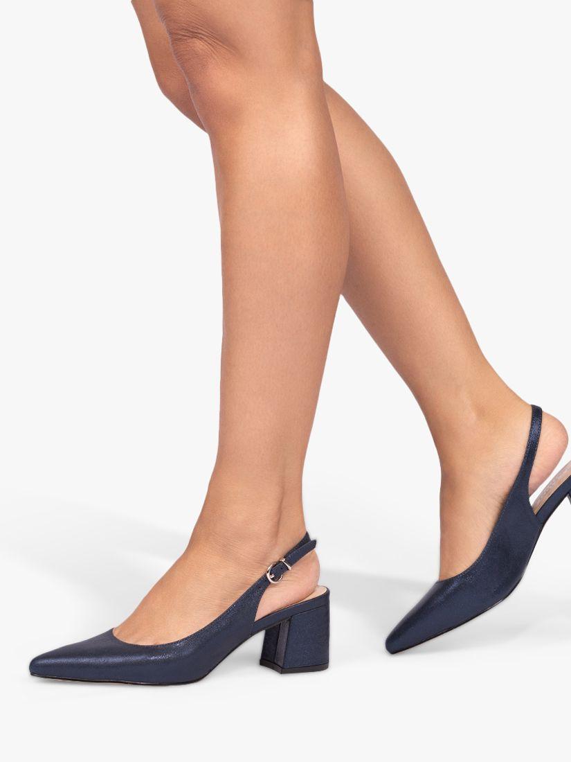 Wide clearance fit slingbacks