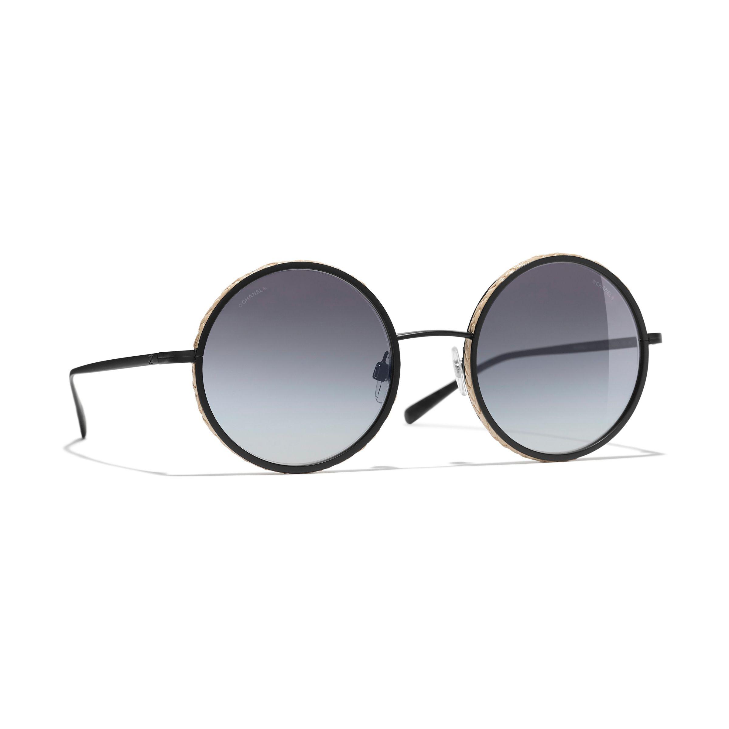 Chanel Round Sunglasses Ch4250 Black/grey Gradient in Blue