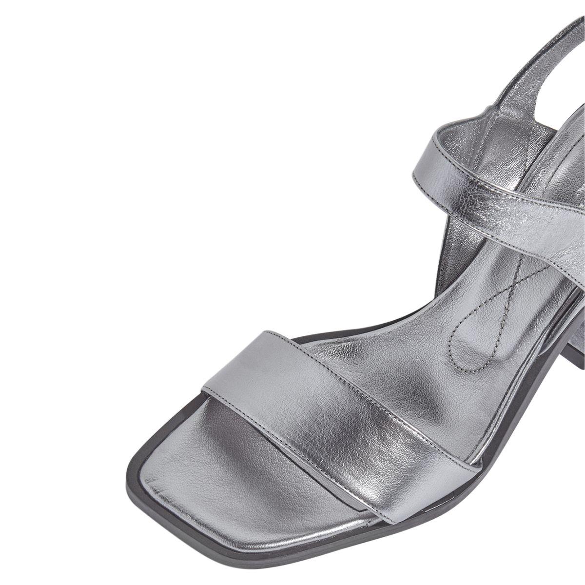 Jigsaw Leather Eze Dressy Block Heel Sandals in Silver (Metallic) - Lyst