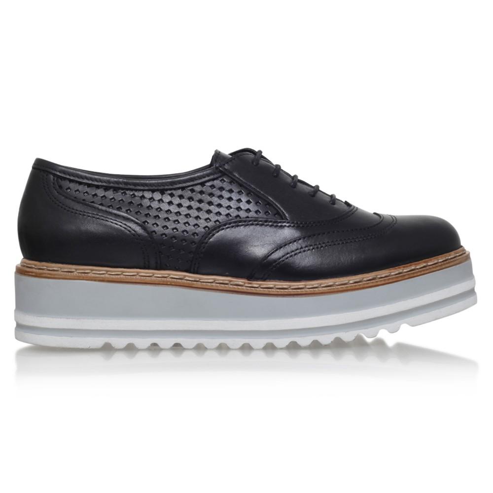 black flatform brogues