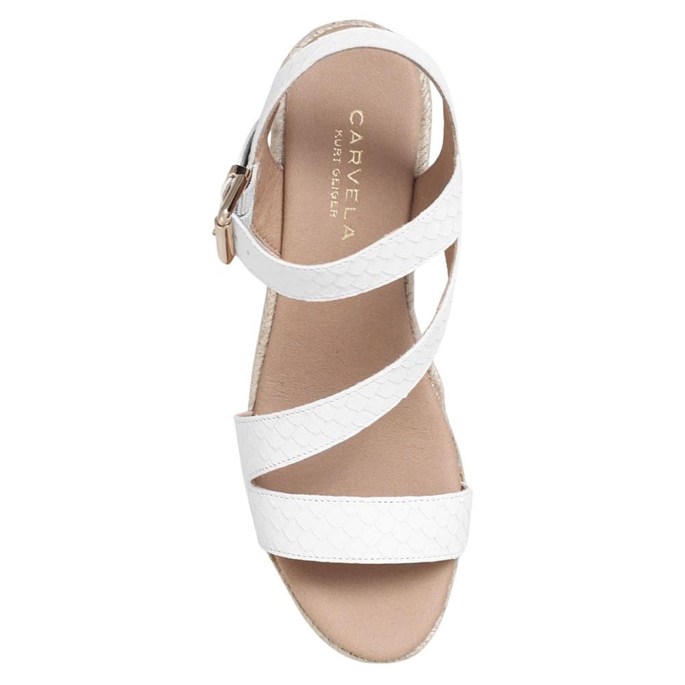 carvela white heeled sandals