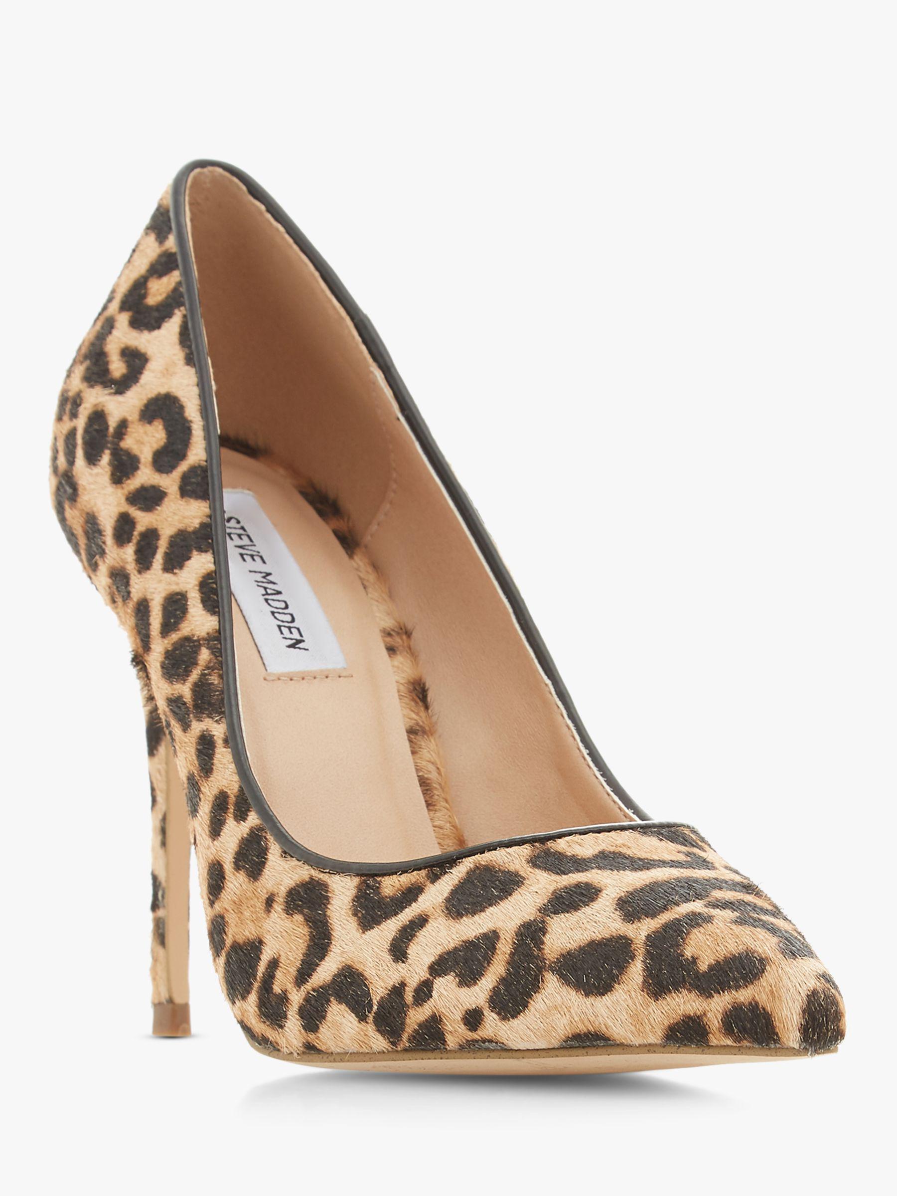 steve madden daisie leopard print calf hair pumps