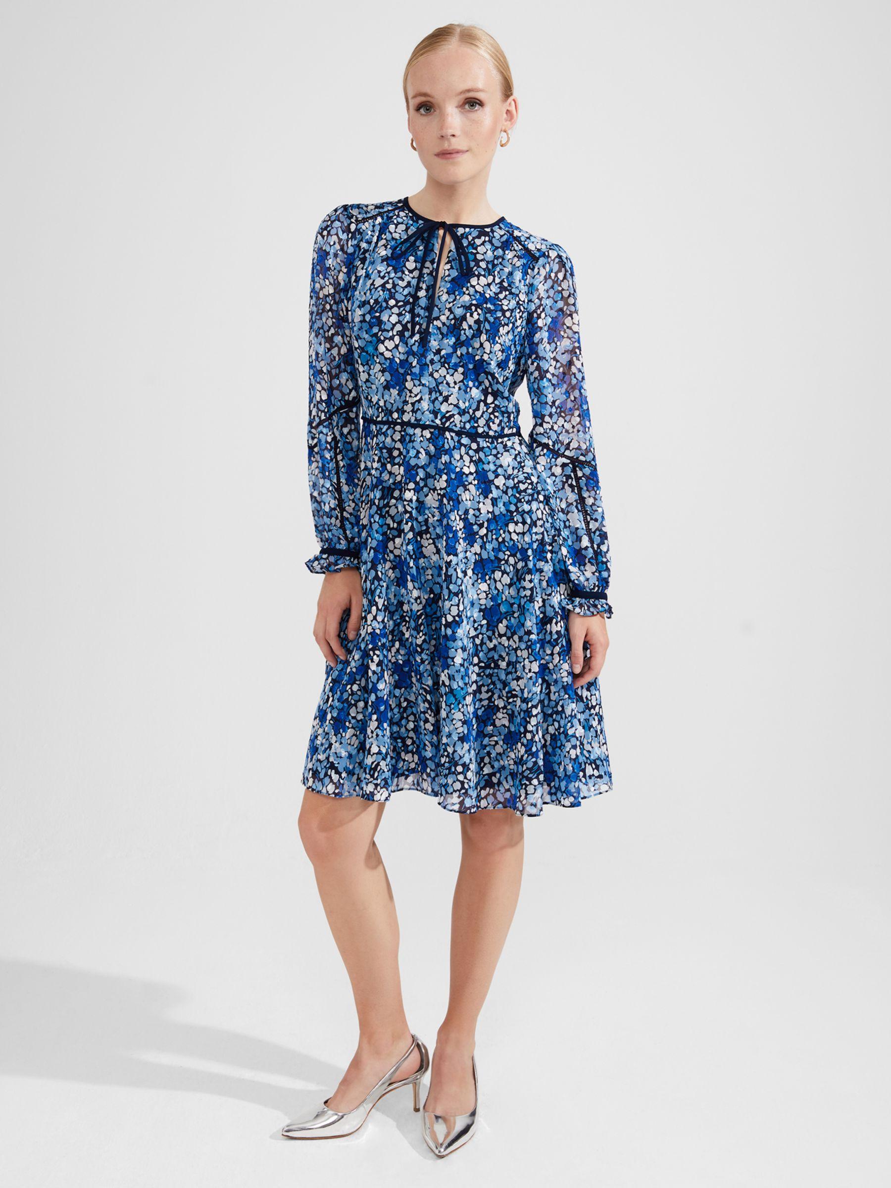 Hobbs Sasha Knee Length Dress in Blue Lyst UK