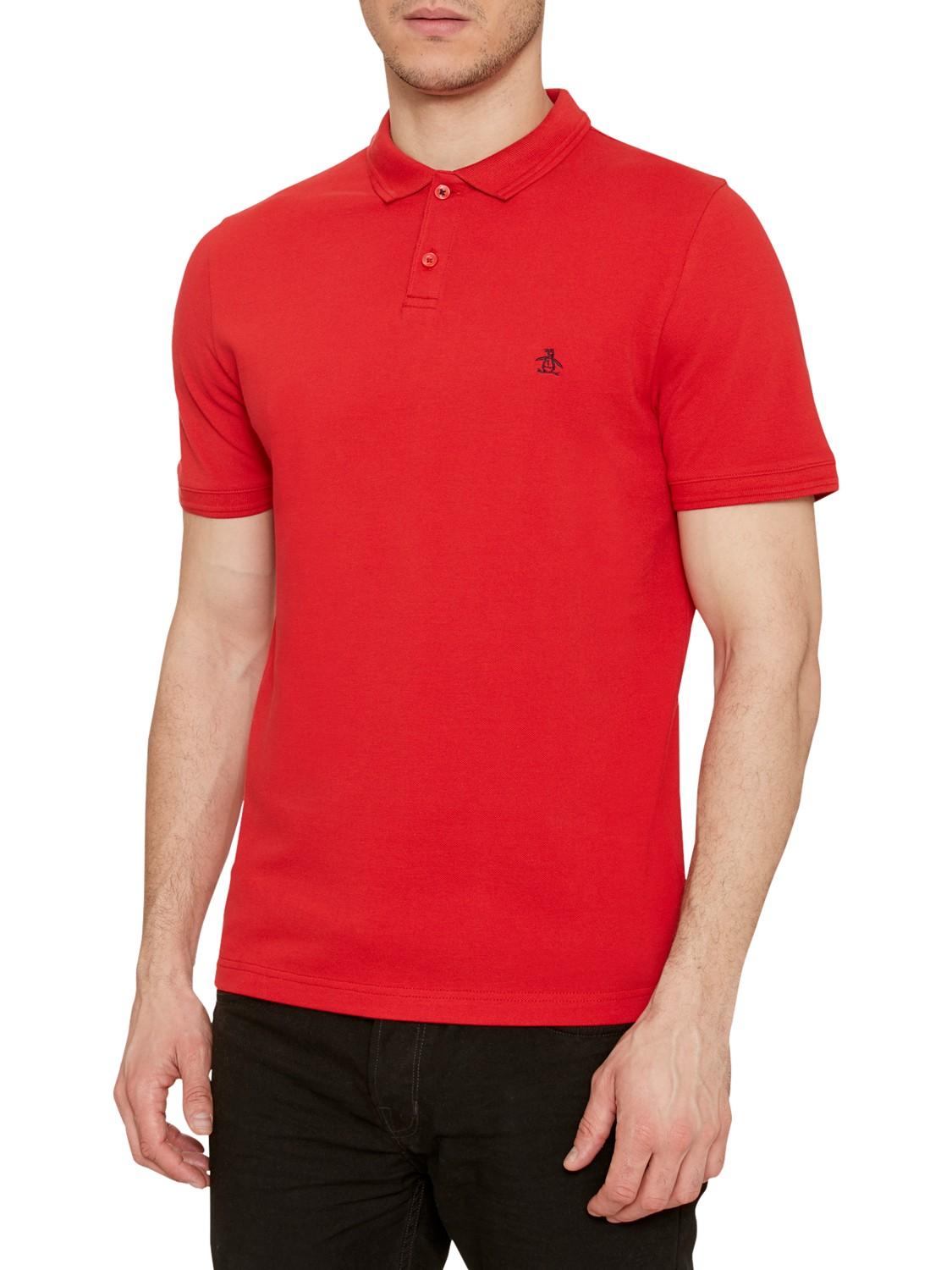 Original Penguin Cotton Winston Pique Polo Shirt in Red for Men - Lyst