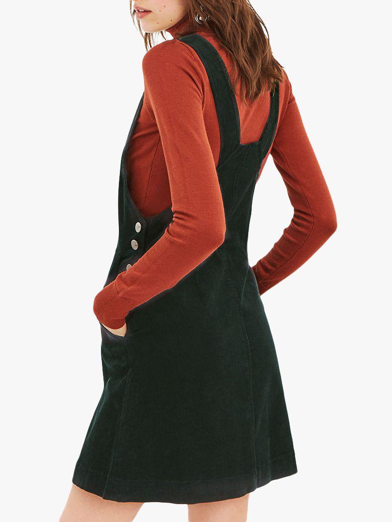 oasis cord pinafore dress