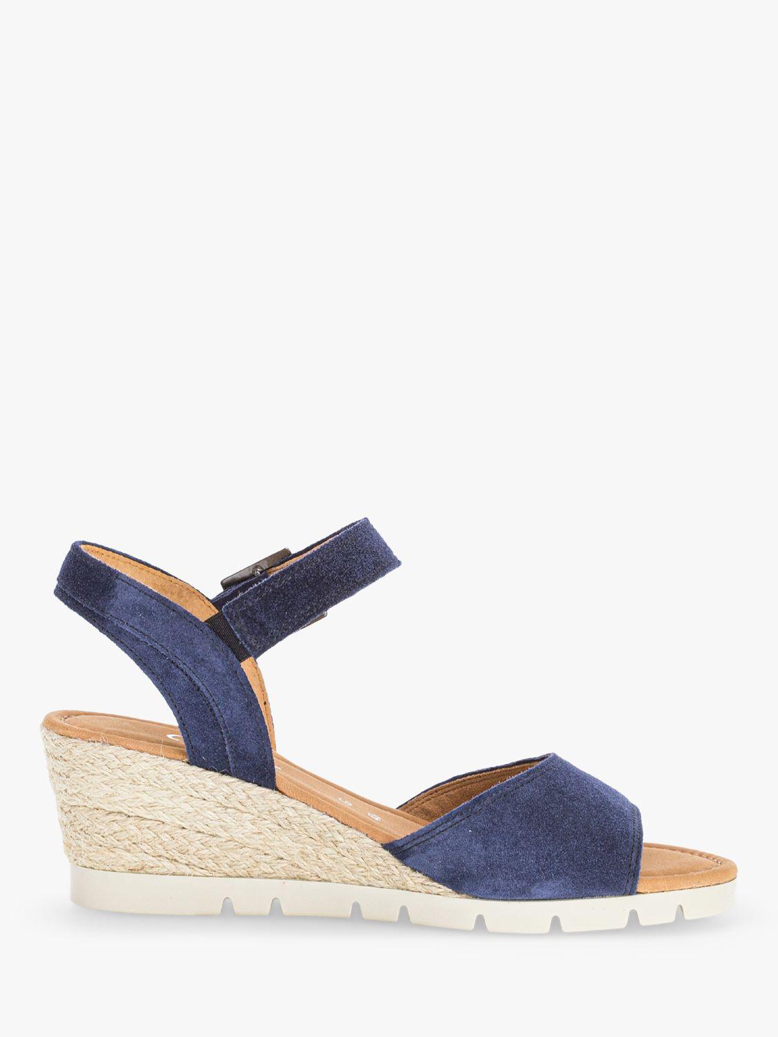 Wide Wedge Sandals in Blue | Lyst UK