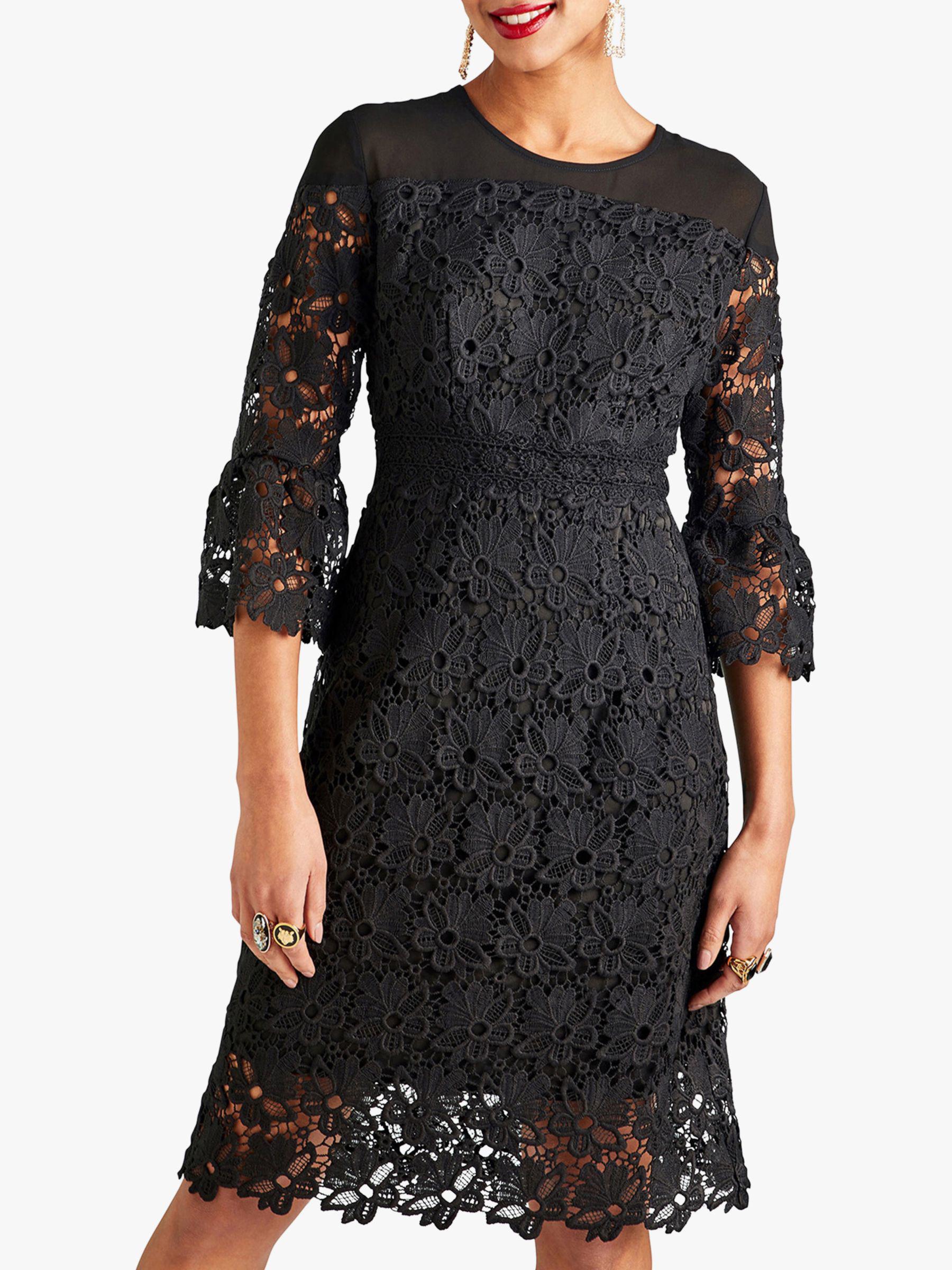 yumi black lace dress