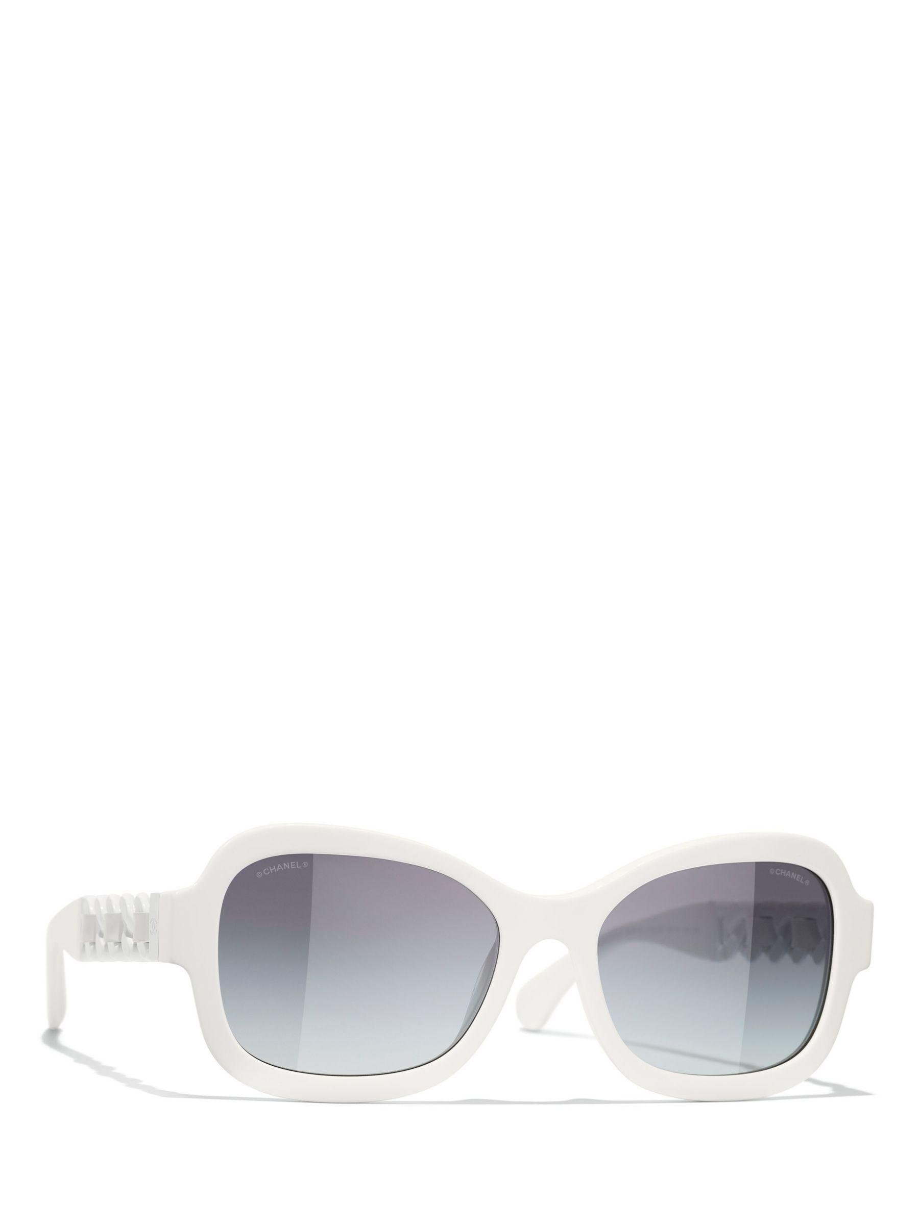 Chanel Irregular Sunglasses Ch5465q White/blue Gradient