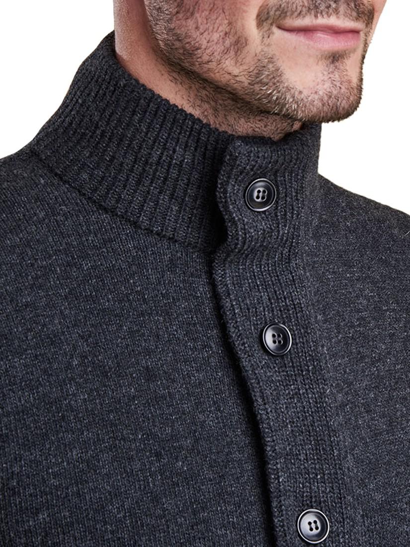 men's barbour patch zip through sweater