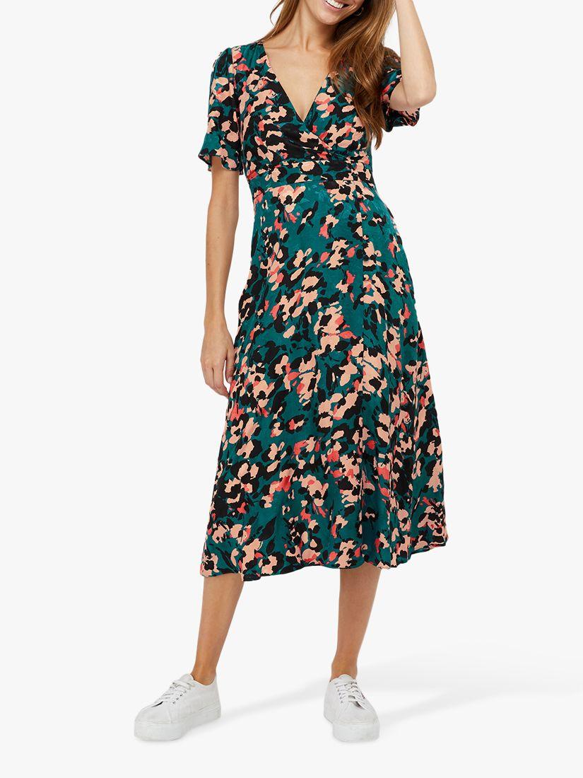allegra animal print jacquard dress