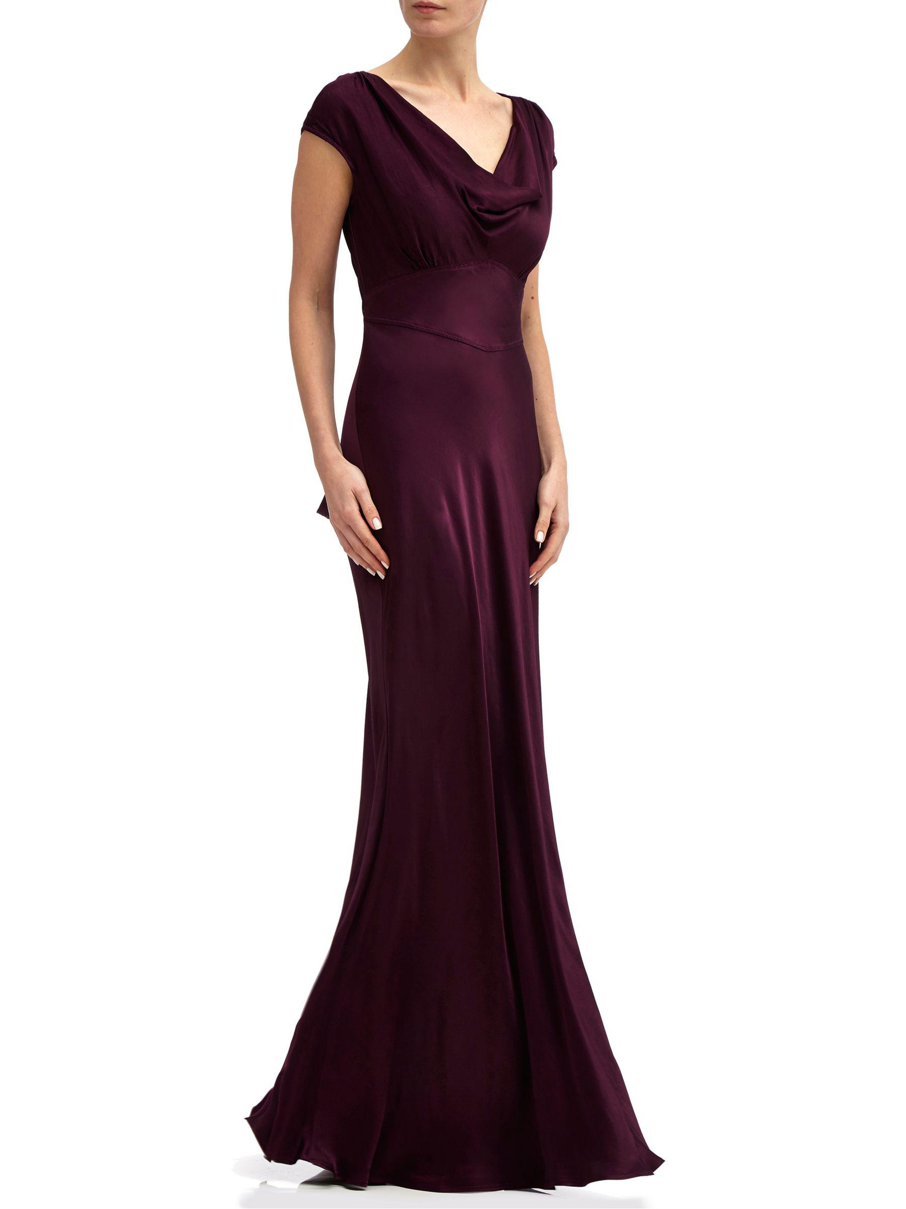 Ghost Satin Sylvia Dress Orchid Bloom 