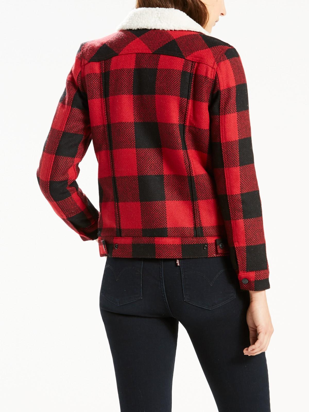 levi's red checkered jacket