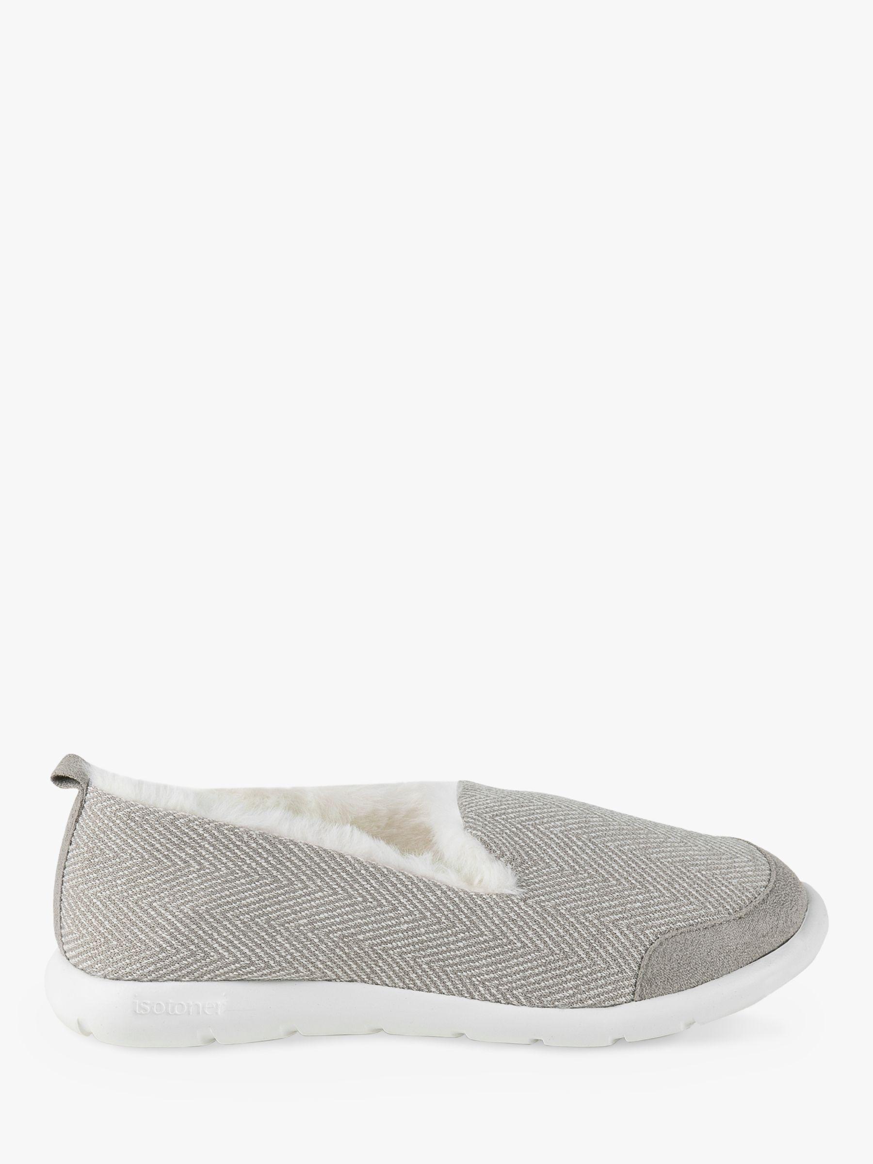 Totes Iso flex Herringbone Slippers in Grey Lyst UK