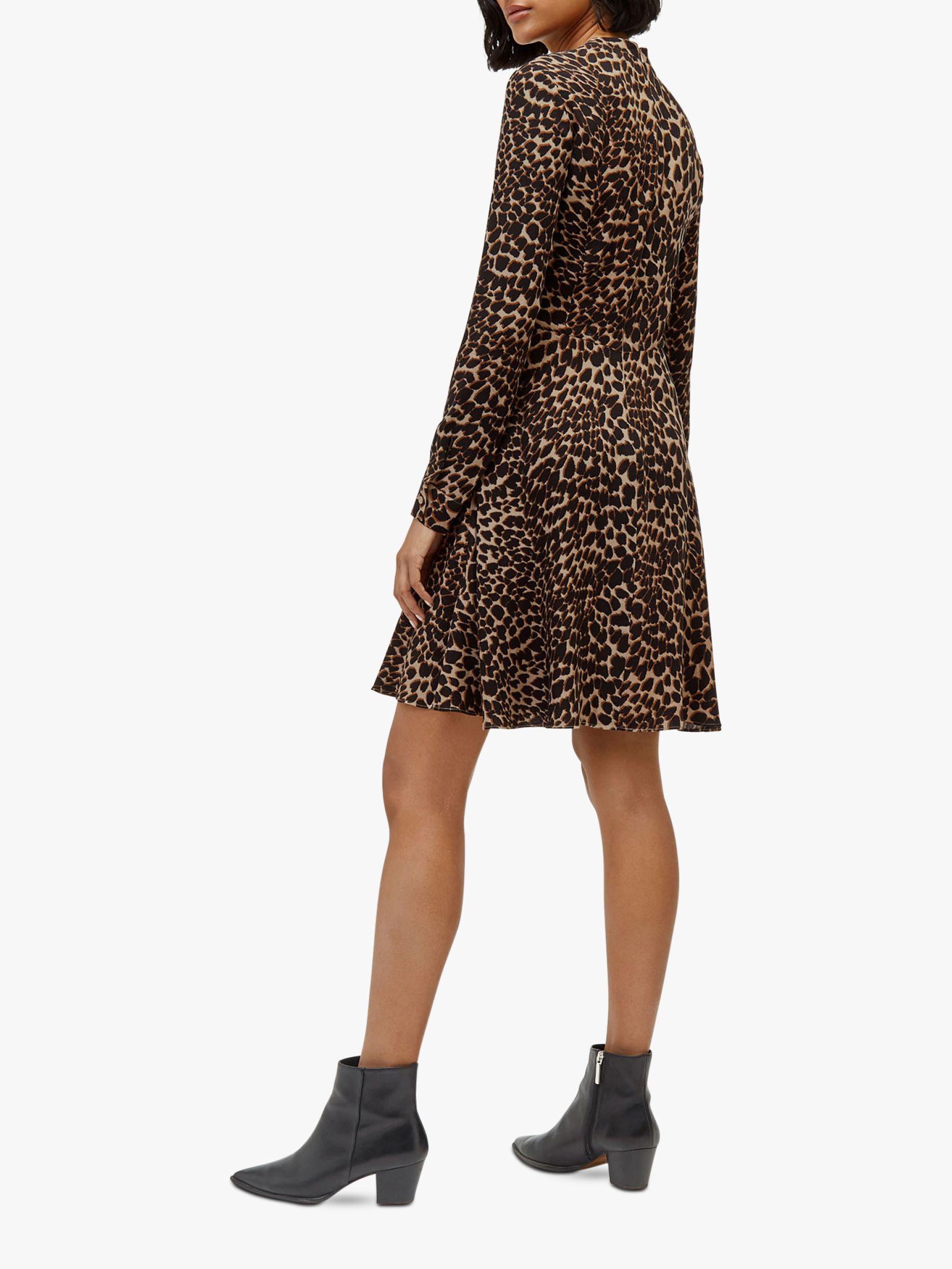 warehouse leopard print flippy dress