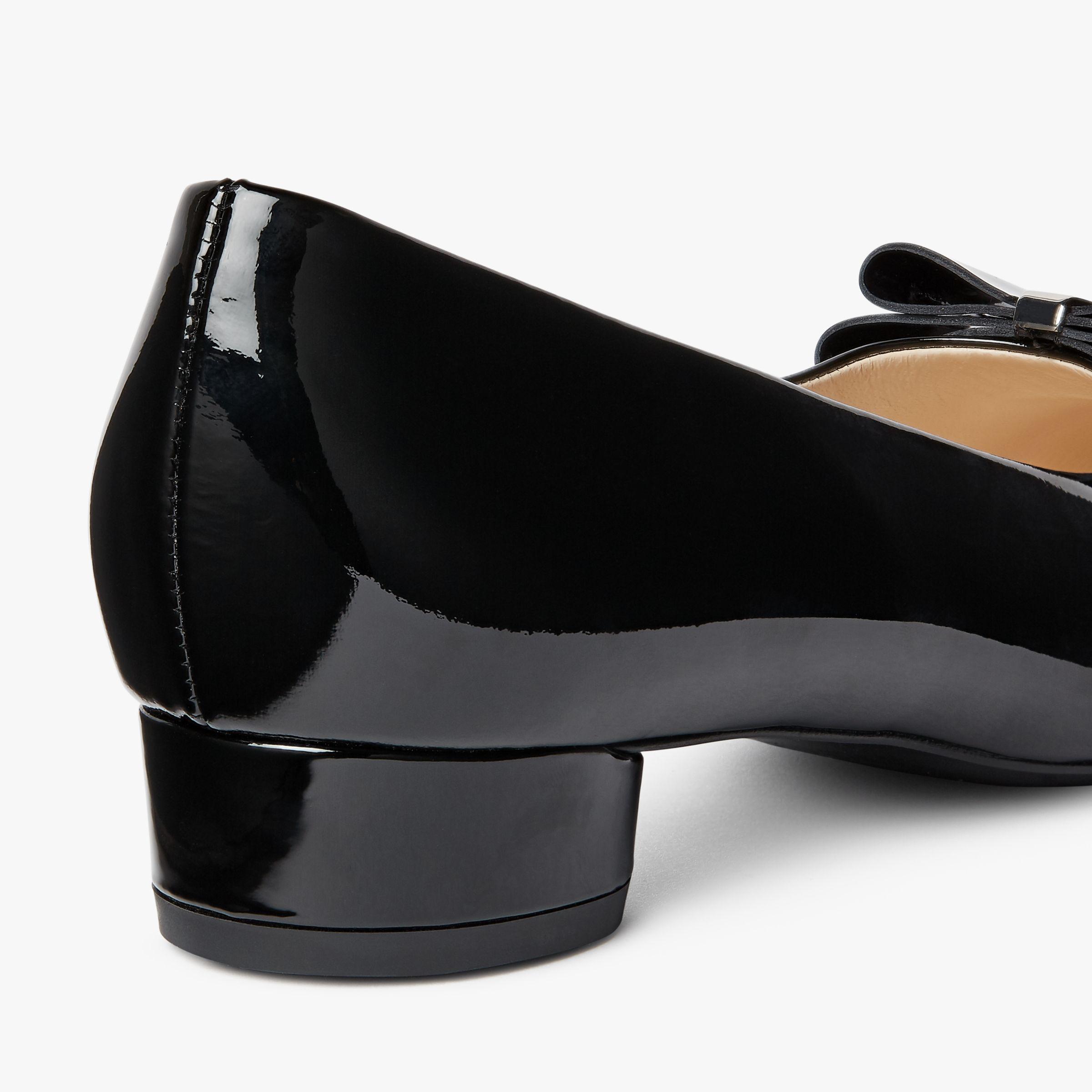 patent leather low heel boots