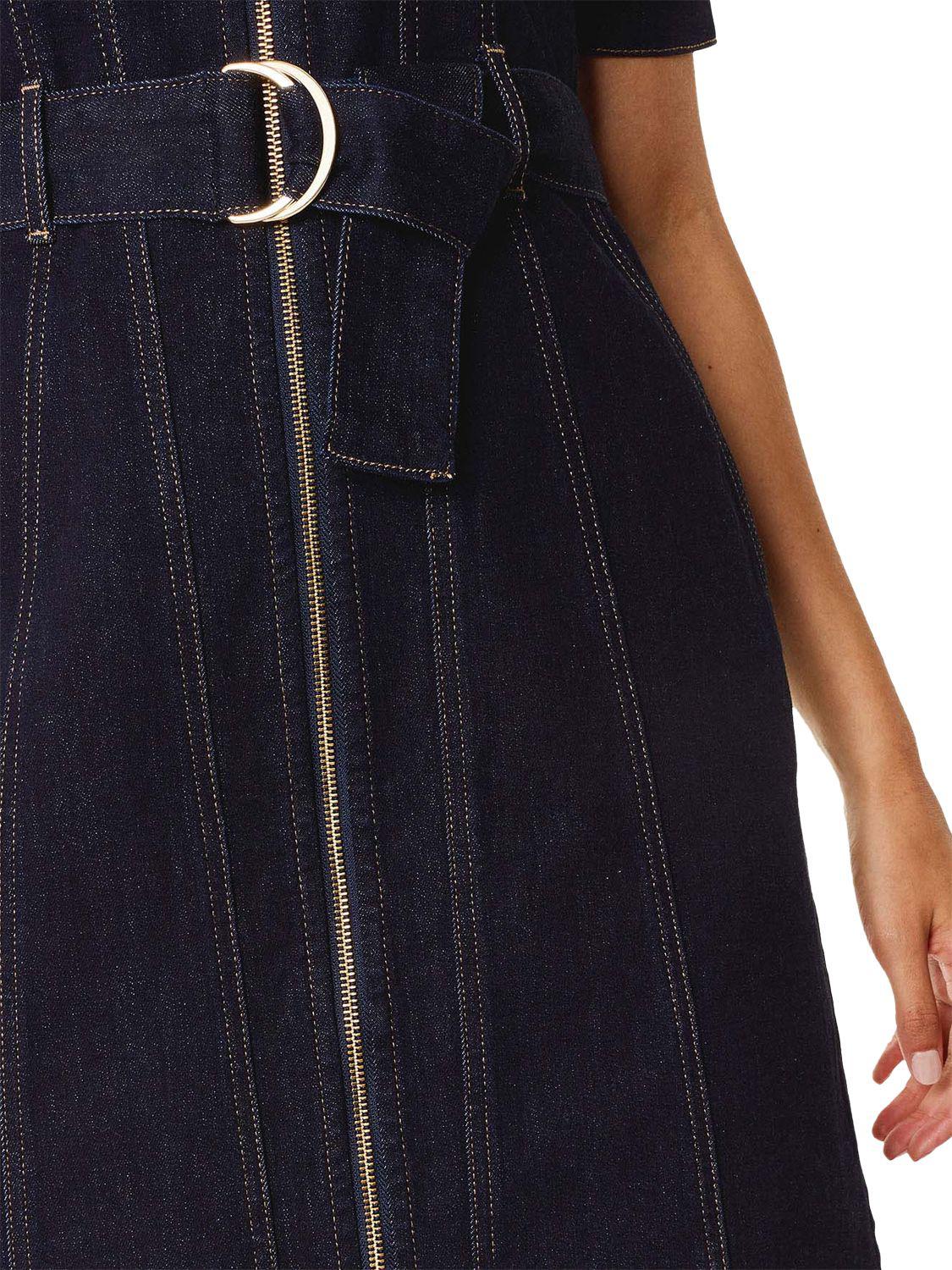 karen millen belted denim dress