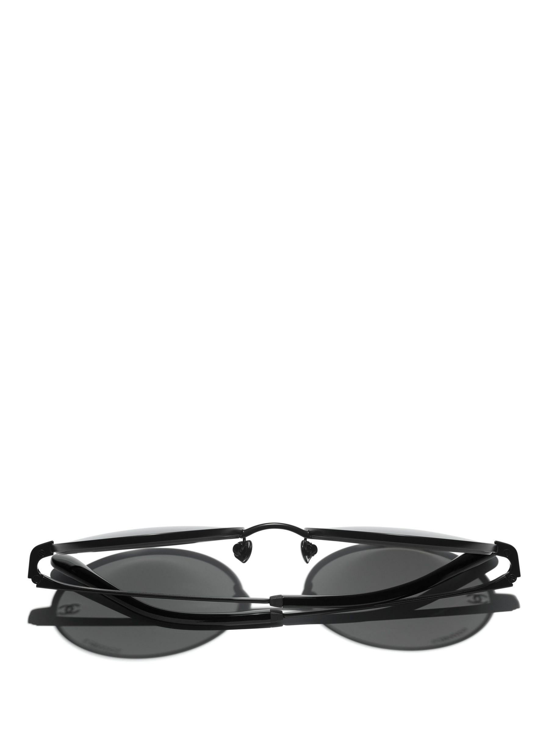 Chanel Round Sunglasses Ch4268 Matte Black/grey in Grey