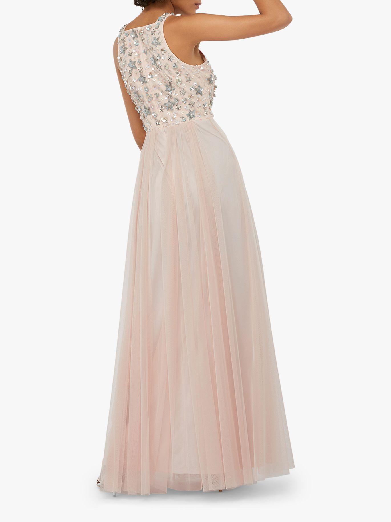constance sequin embellished maxi bridesmaid dress