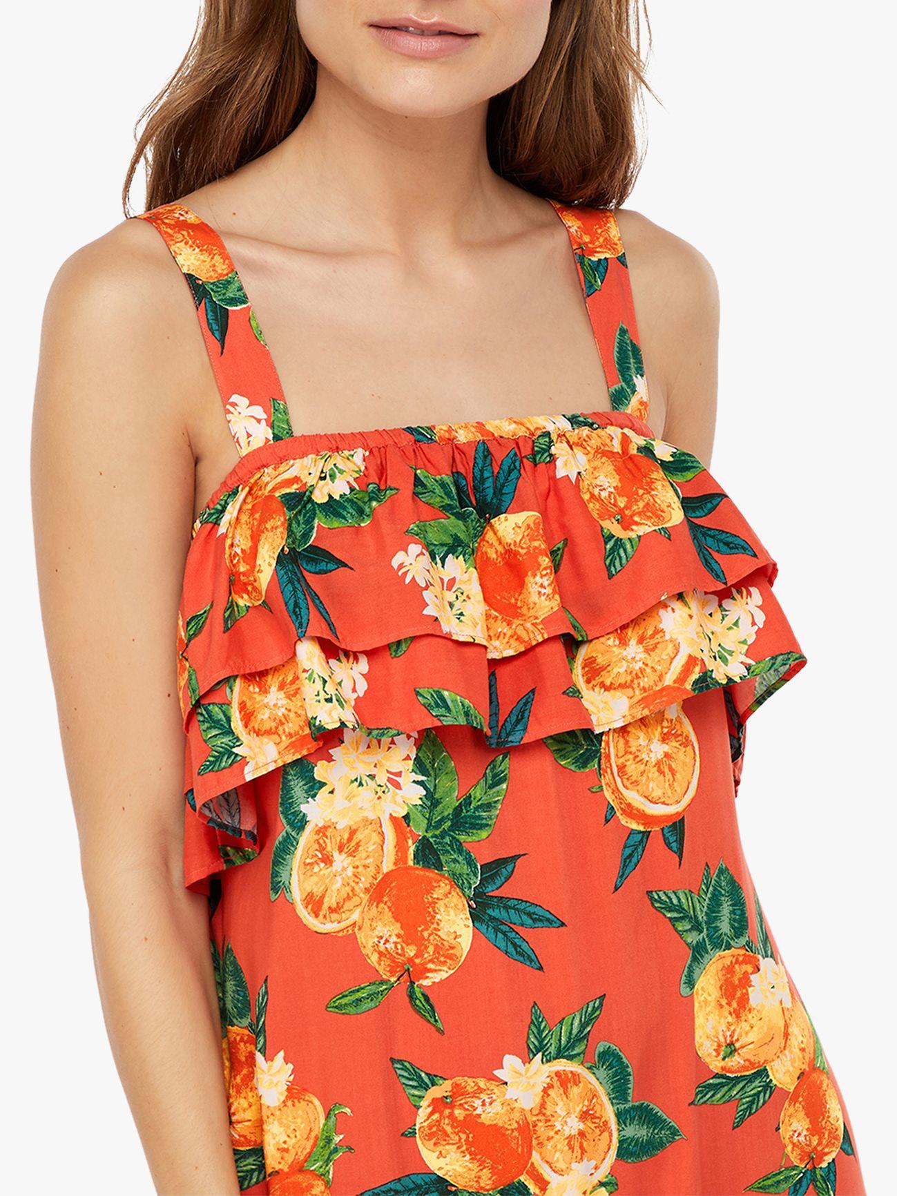 monsoon orange maxi dress