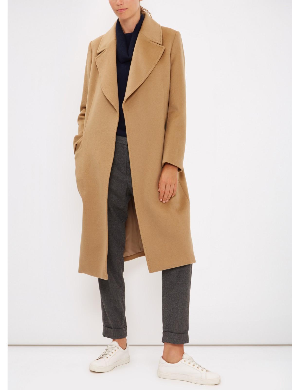 Jaeger Wool Wrap Coat in Camel (Blue) - Lyst