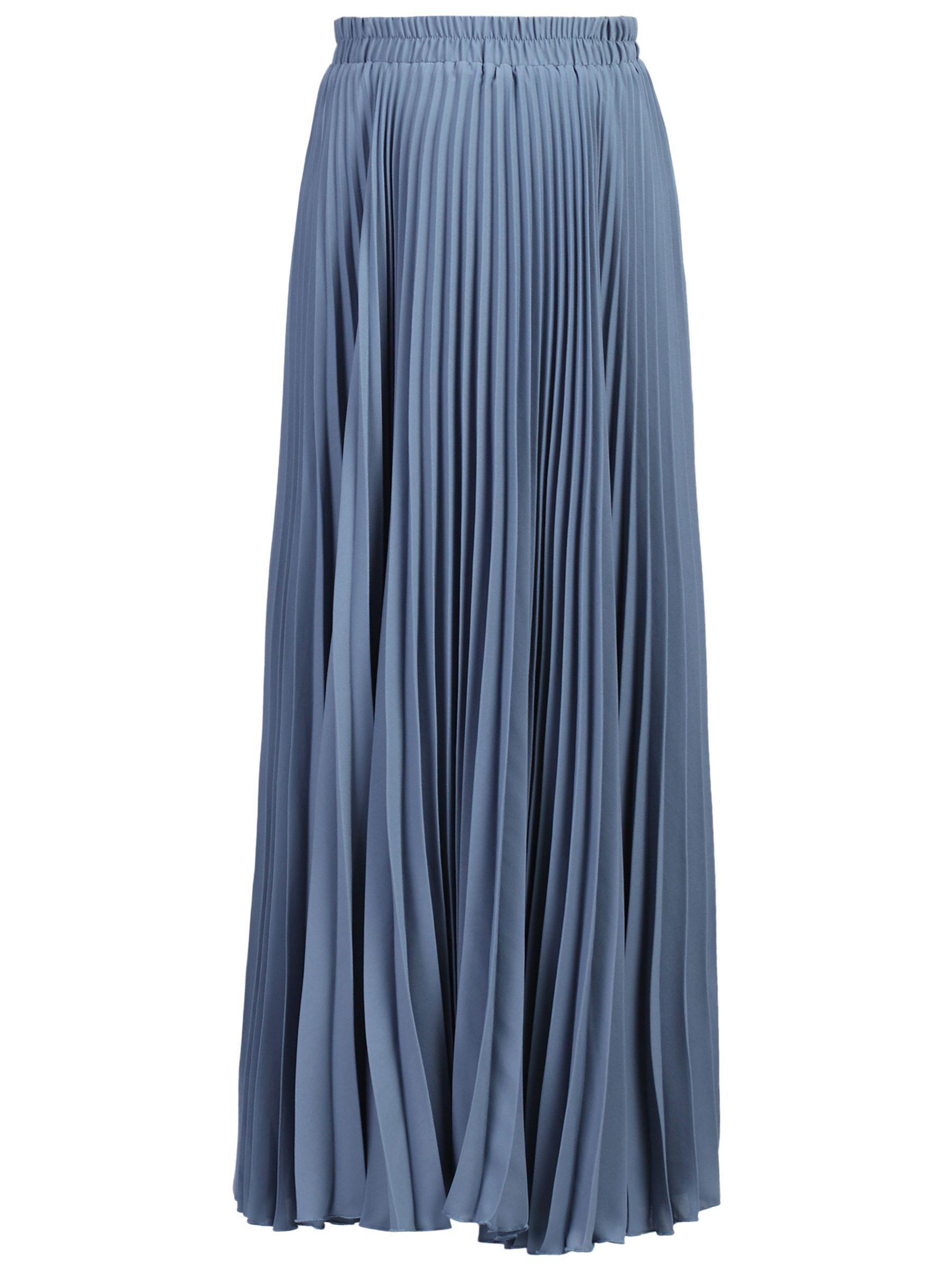 jolie moi pleated crepe maxi skirt