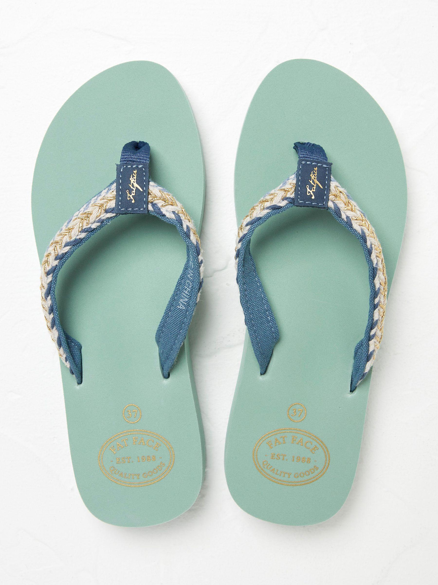 FatFace Pentle Flip Flops in Green | Lyst UK