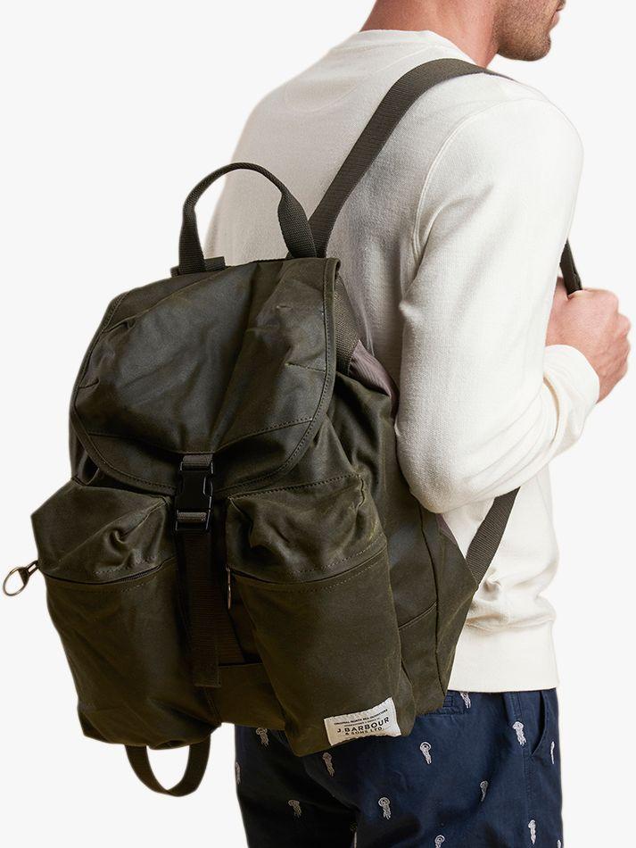 barbour wax backpack