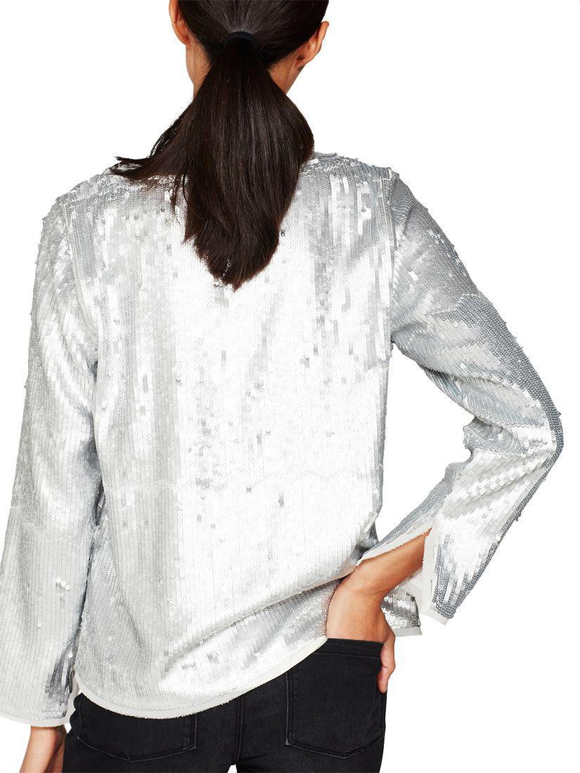 mint velvet metallic top