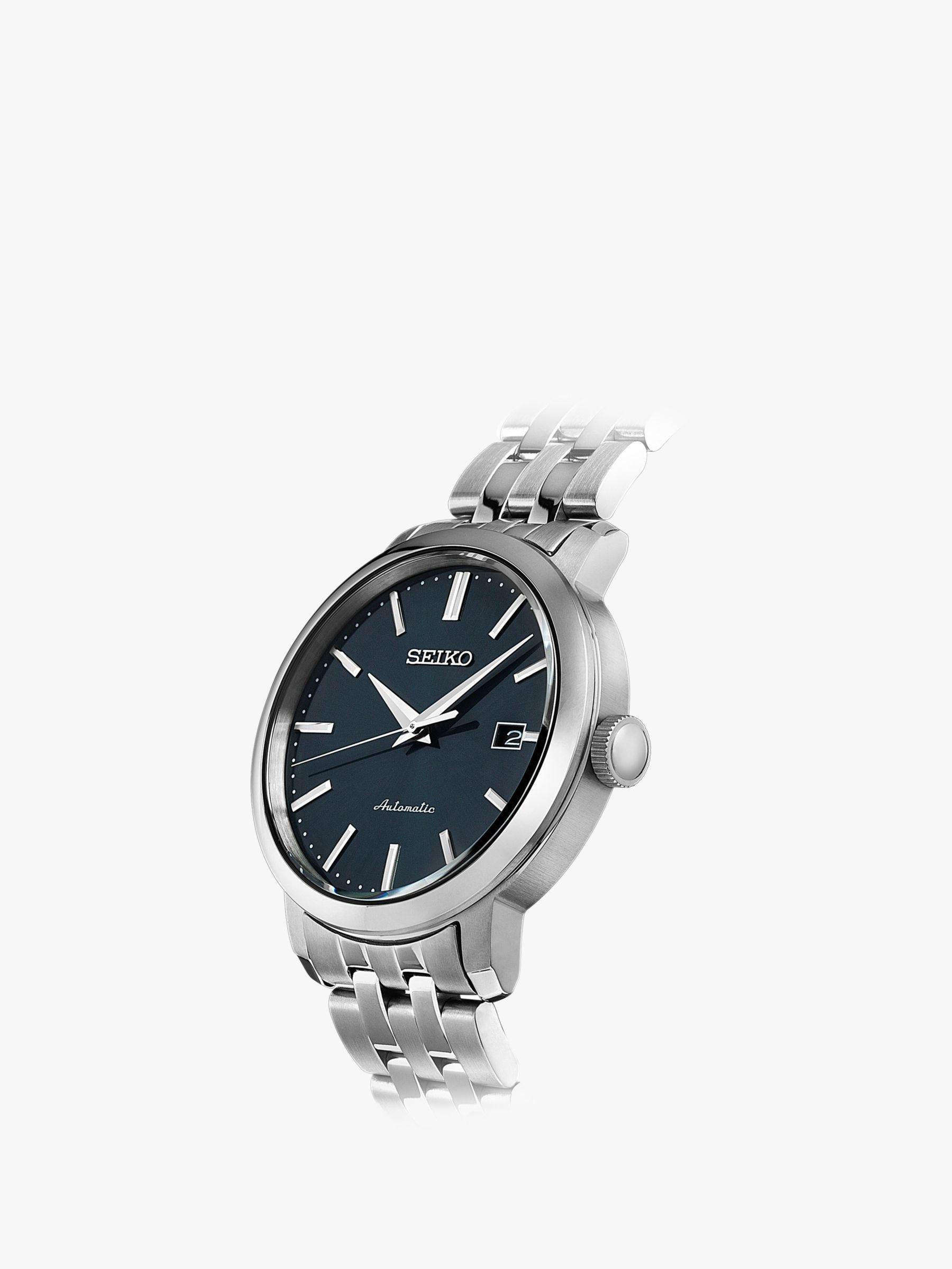 Seiko Srpa25k1 Automatic Date Bracelet Strap Watch in Silver/Blue  (Metallic) for Men - Lyst
