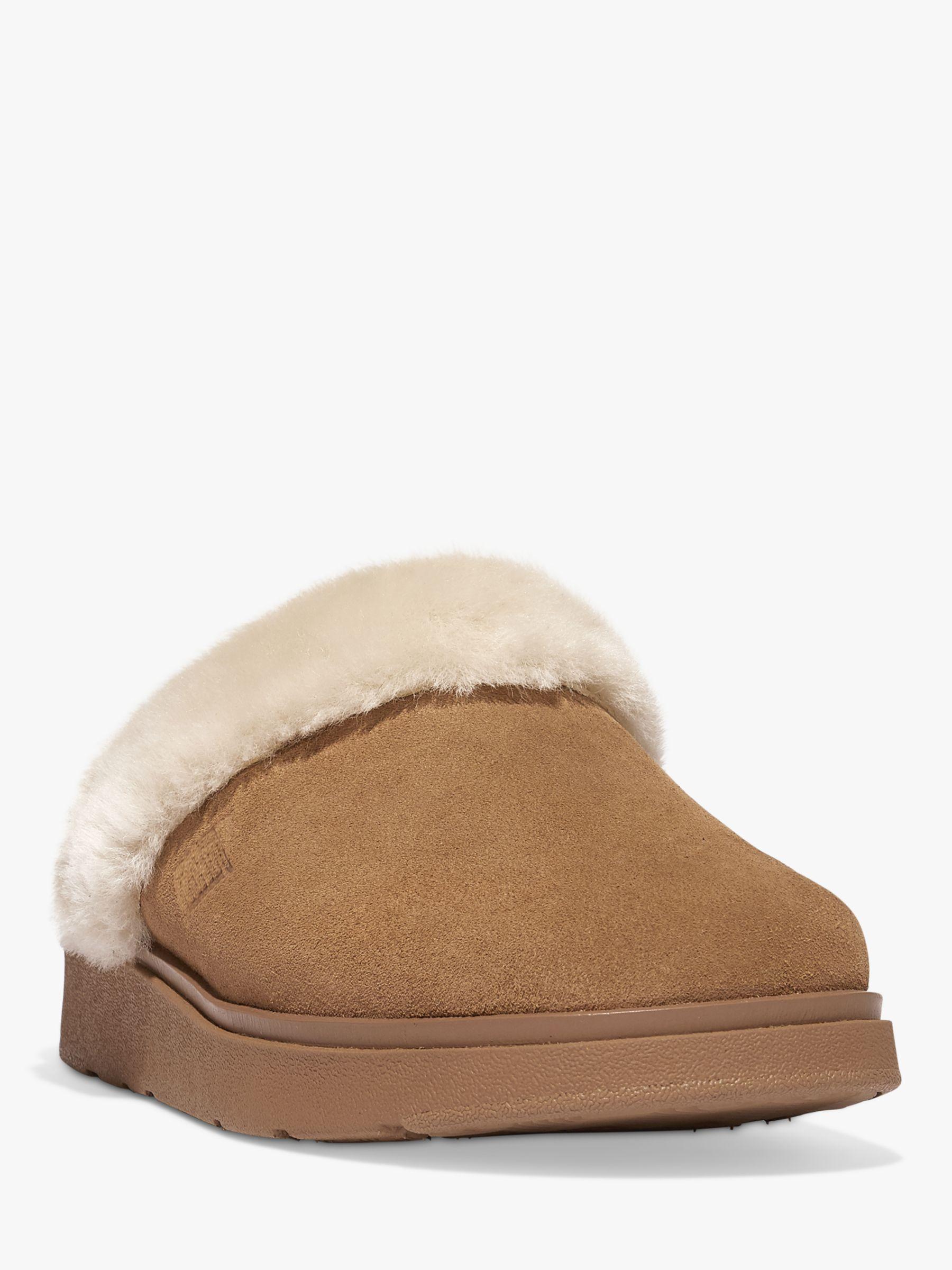 Suede shearling hotsell slippers