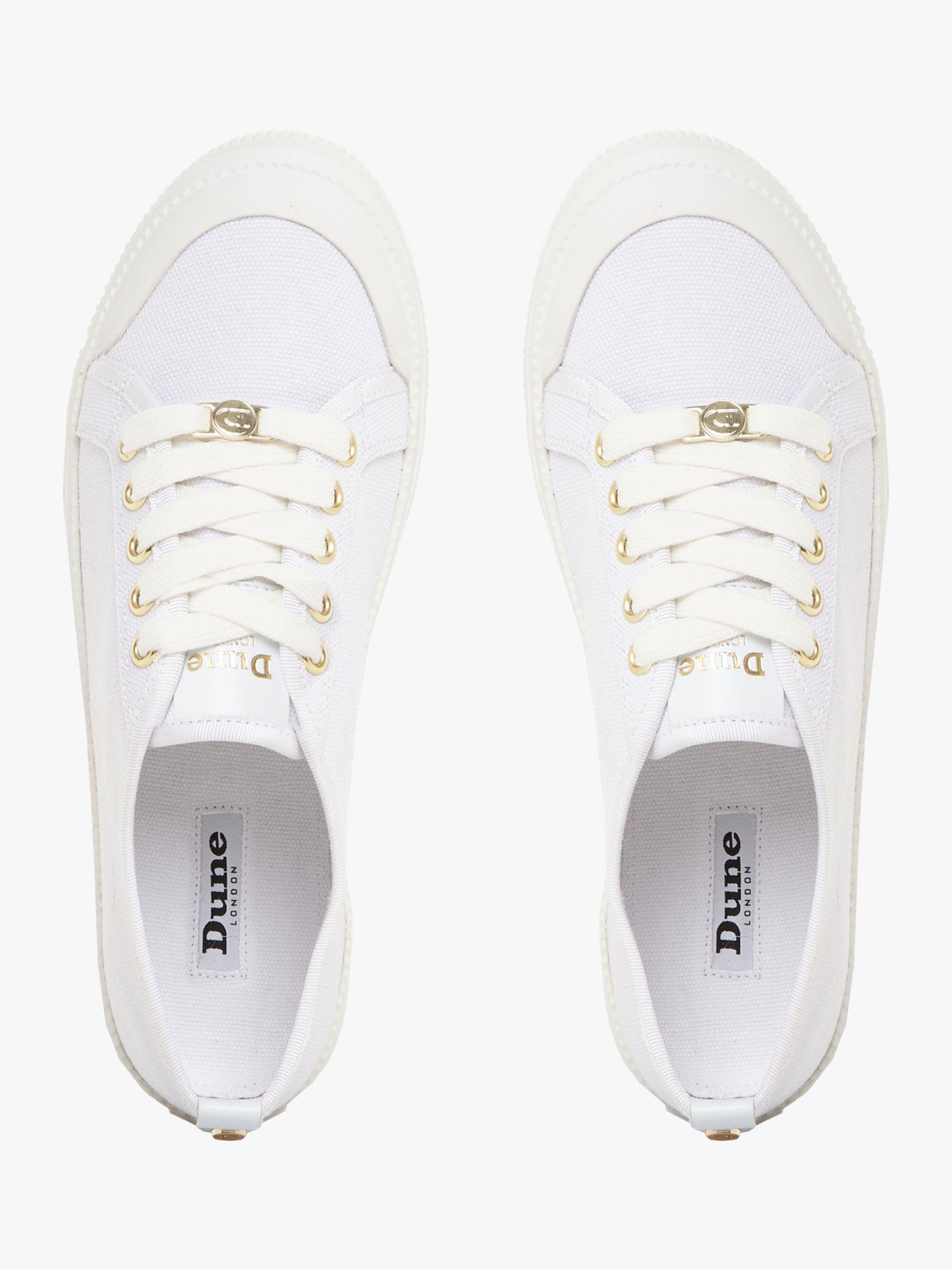 Dune Eswyn Lace Up Canvas Trainers in 