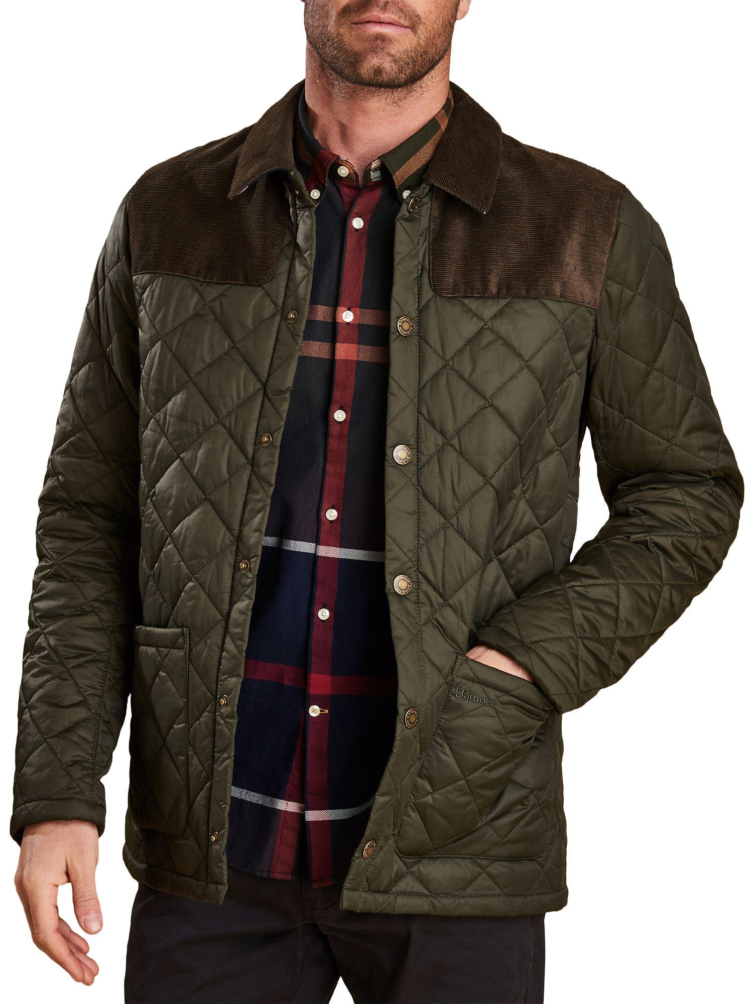 Barbour Corduroy Gillock Quilted Jacket in Green for Men - Lyst