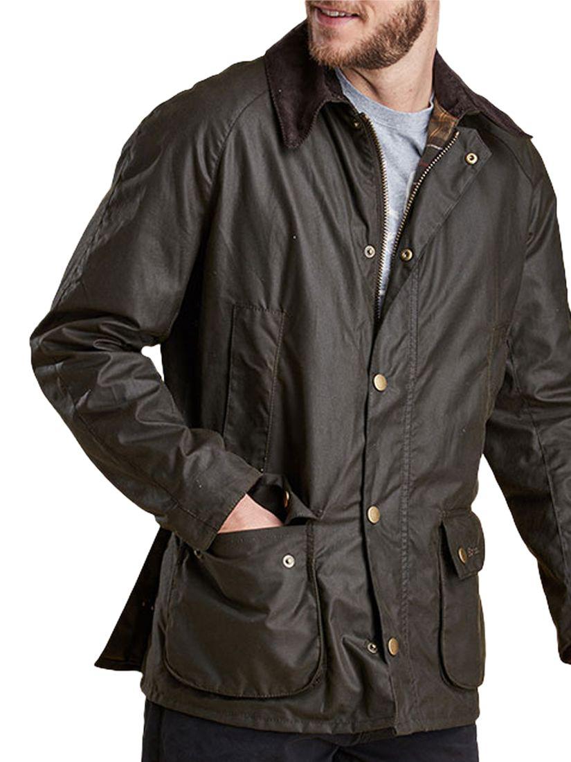 Barbour Lifestyle Ashby Waxed Cotton Field Jacket in Olive (Brown) for ...