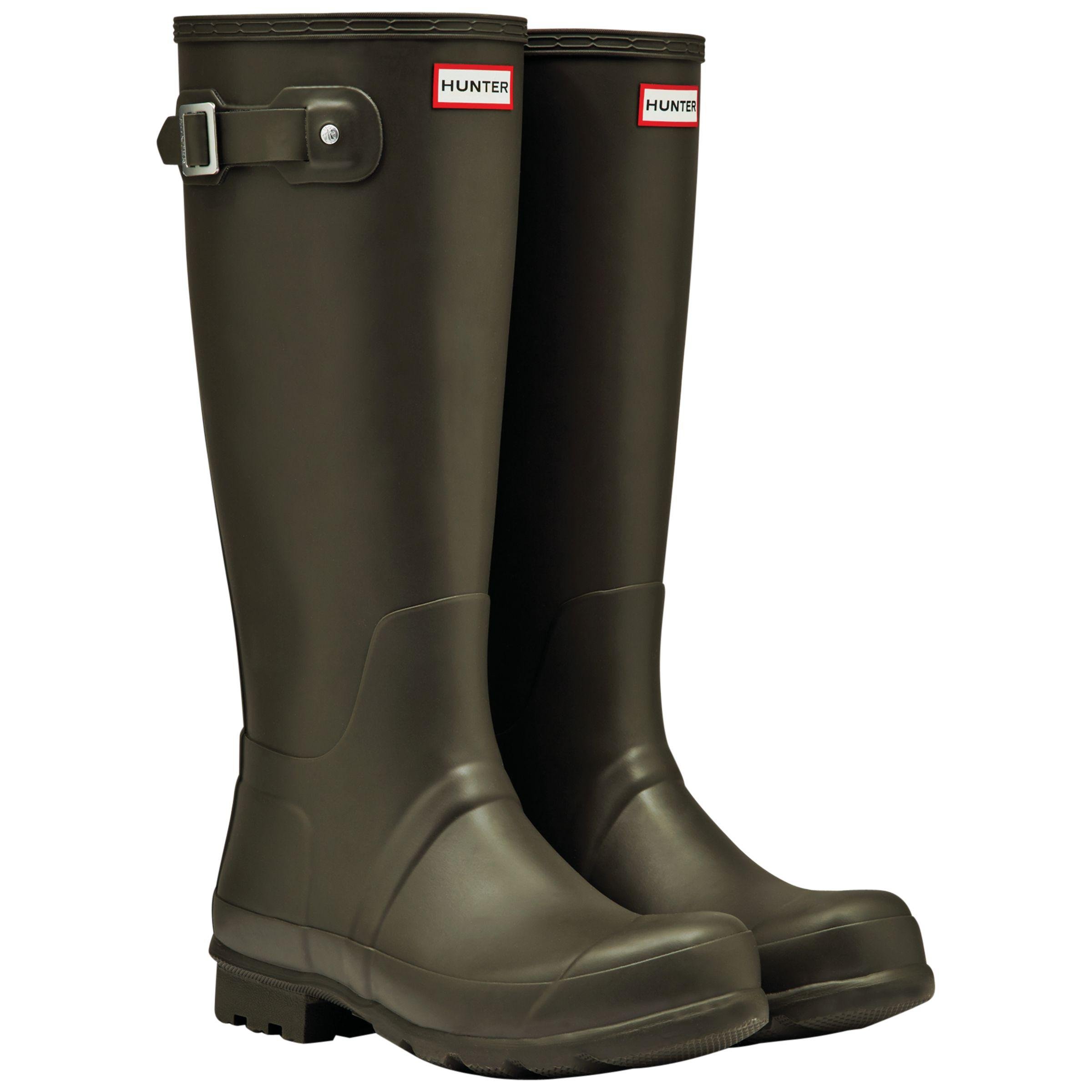 Hunter Rubber Original Tall Wellington Boots In Olive Green For Men