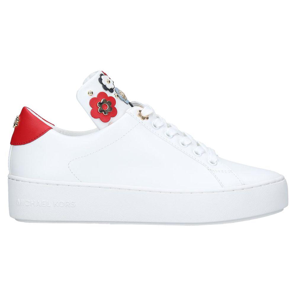 mindy floral appliqué leather sneaker