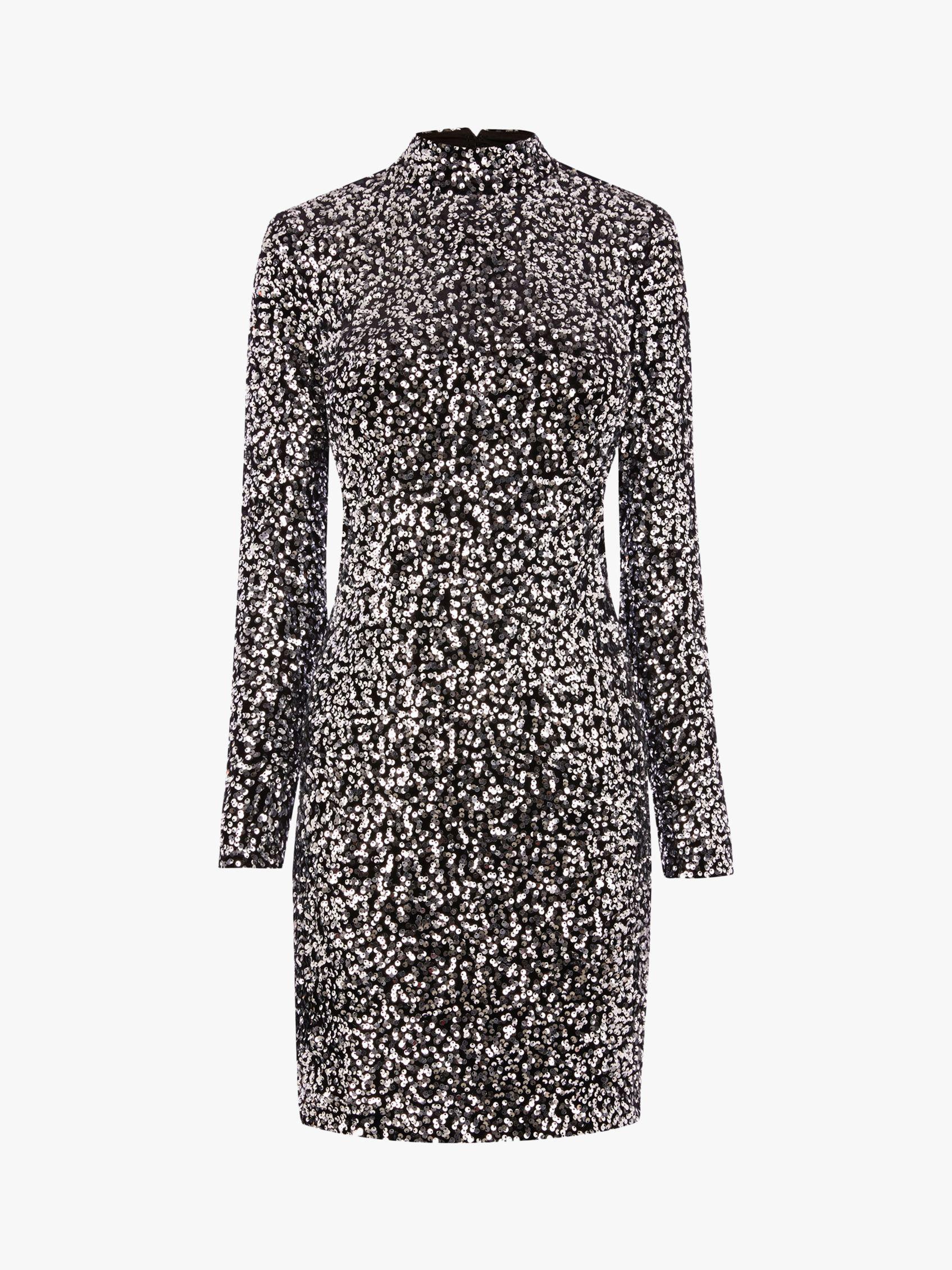 warehouse velvet sequin dress