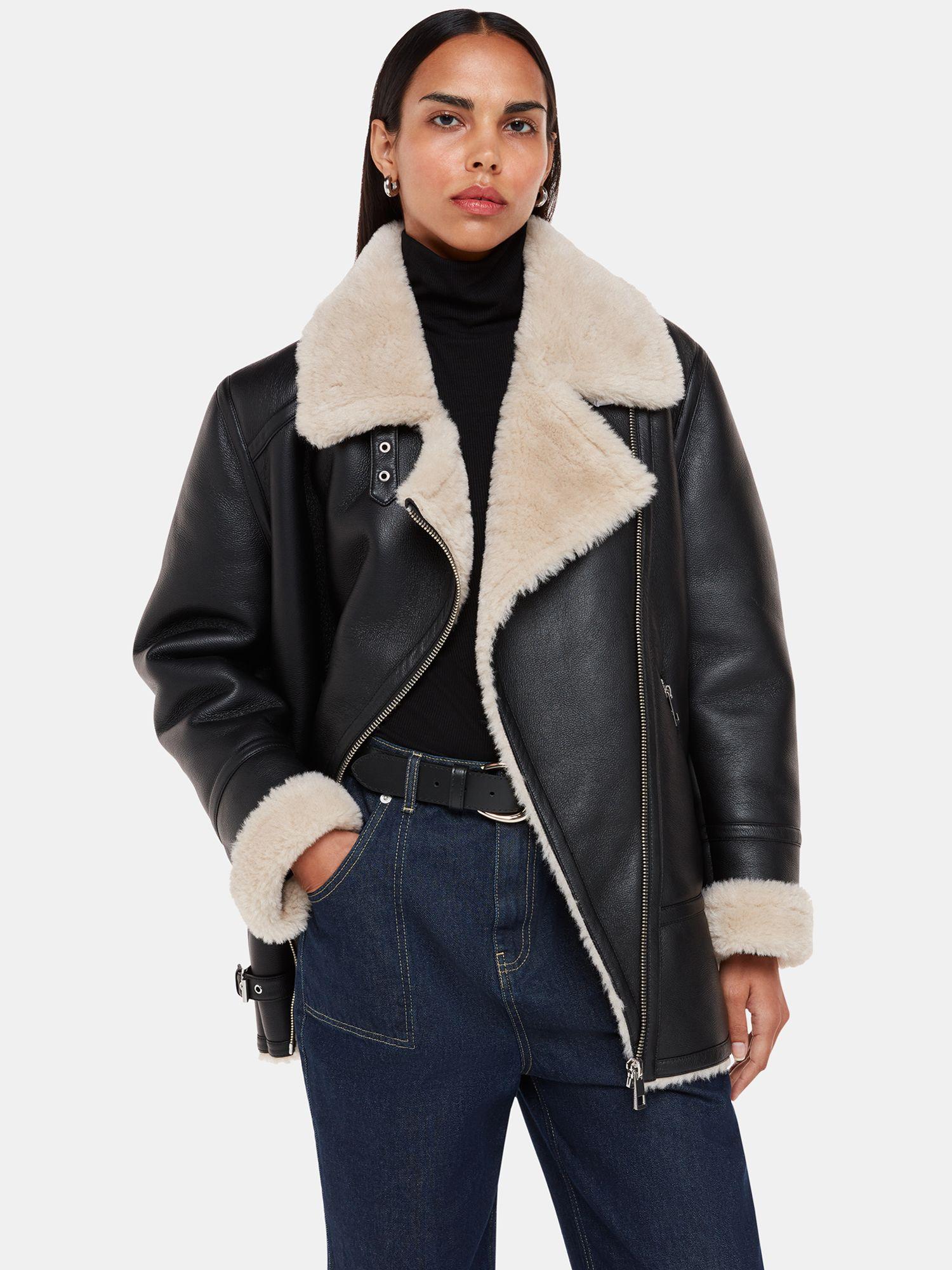Faux fur biker jacket cheap womens