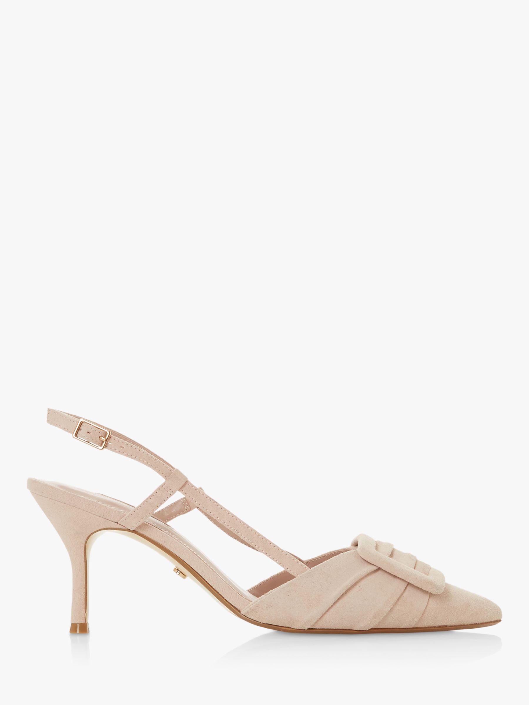 Dune Suede Daena Pointed Slingback Shoes in Blush Suede (Natural) - Lyst