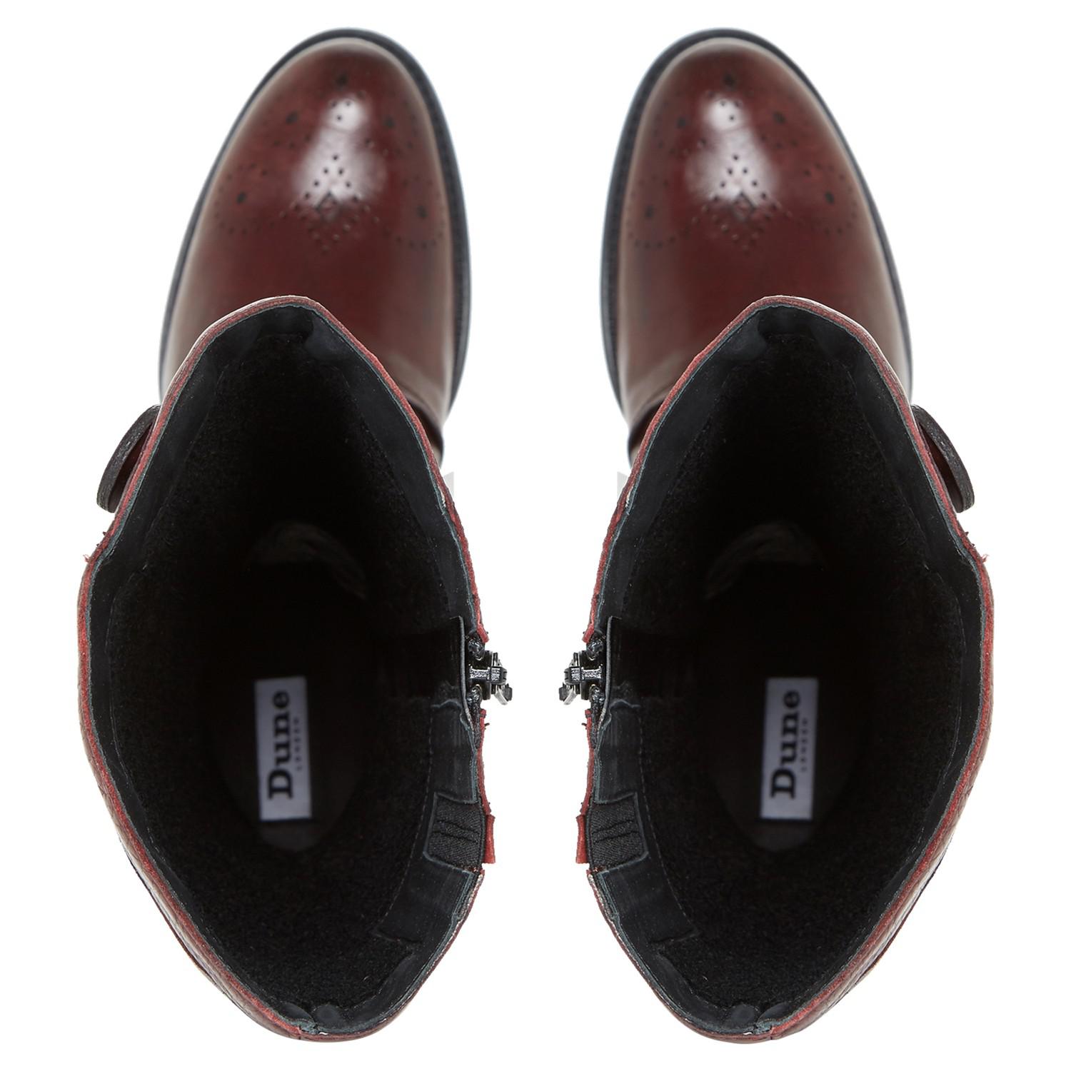 dune pixie d boots burgundy