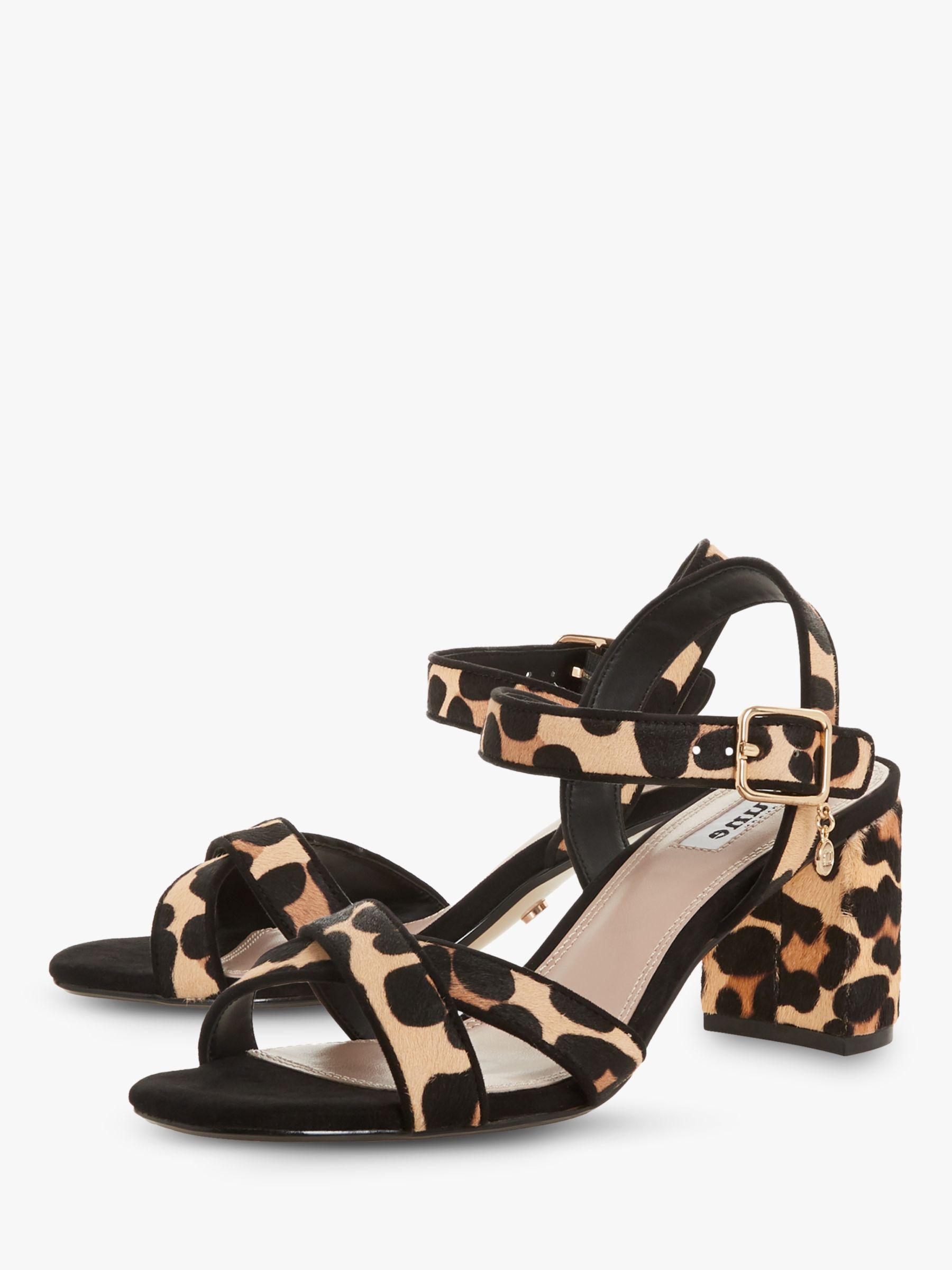 dune leopard print sandals