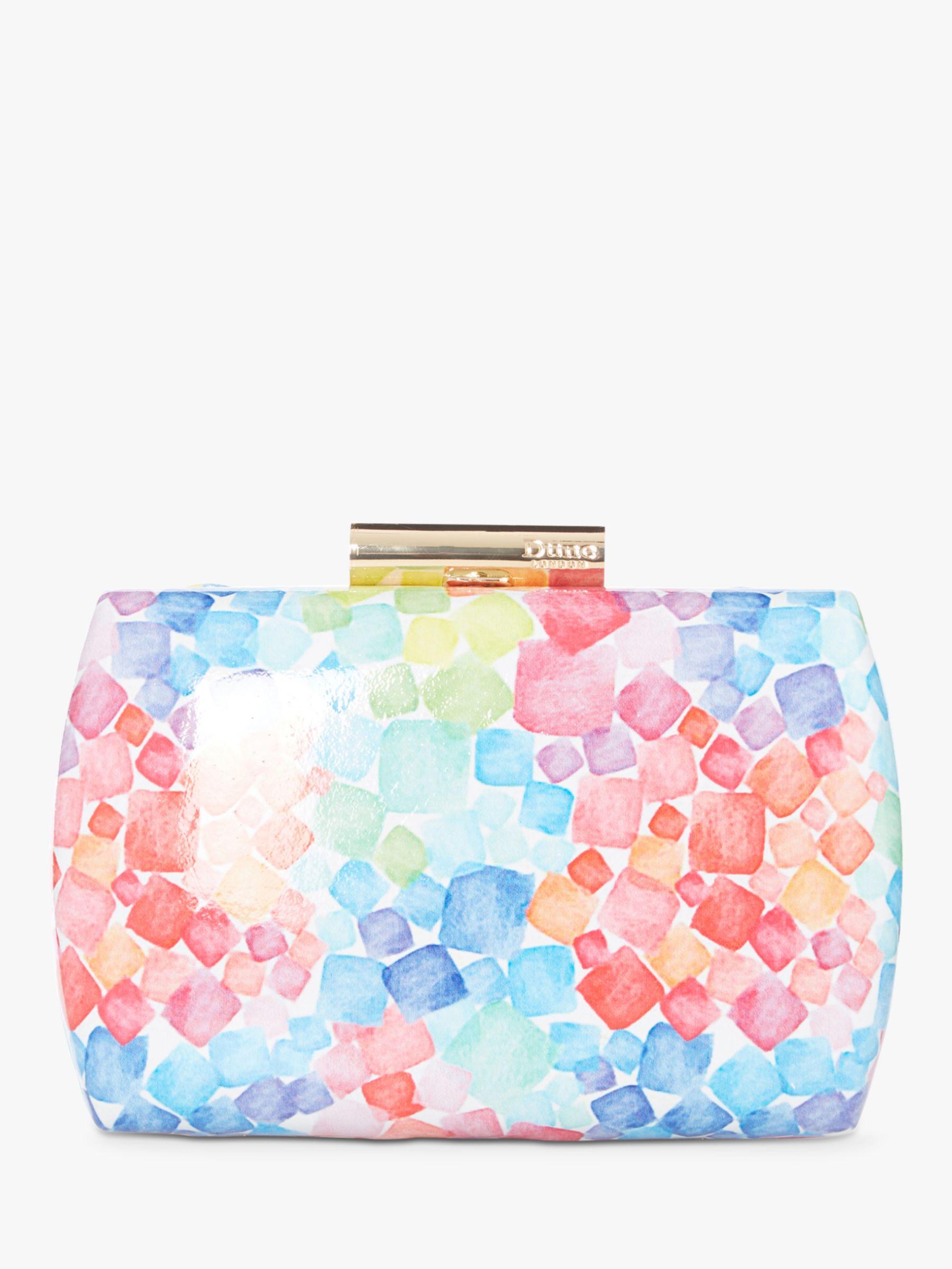 multicolor clutch bag