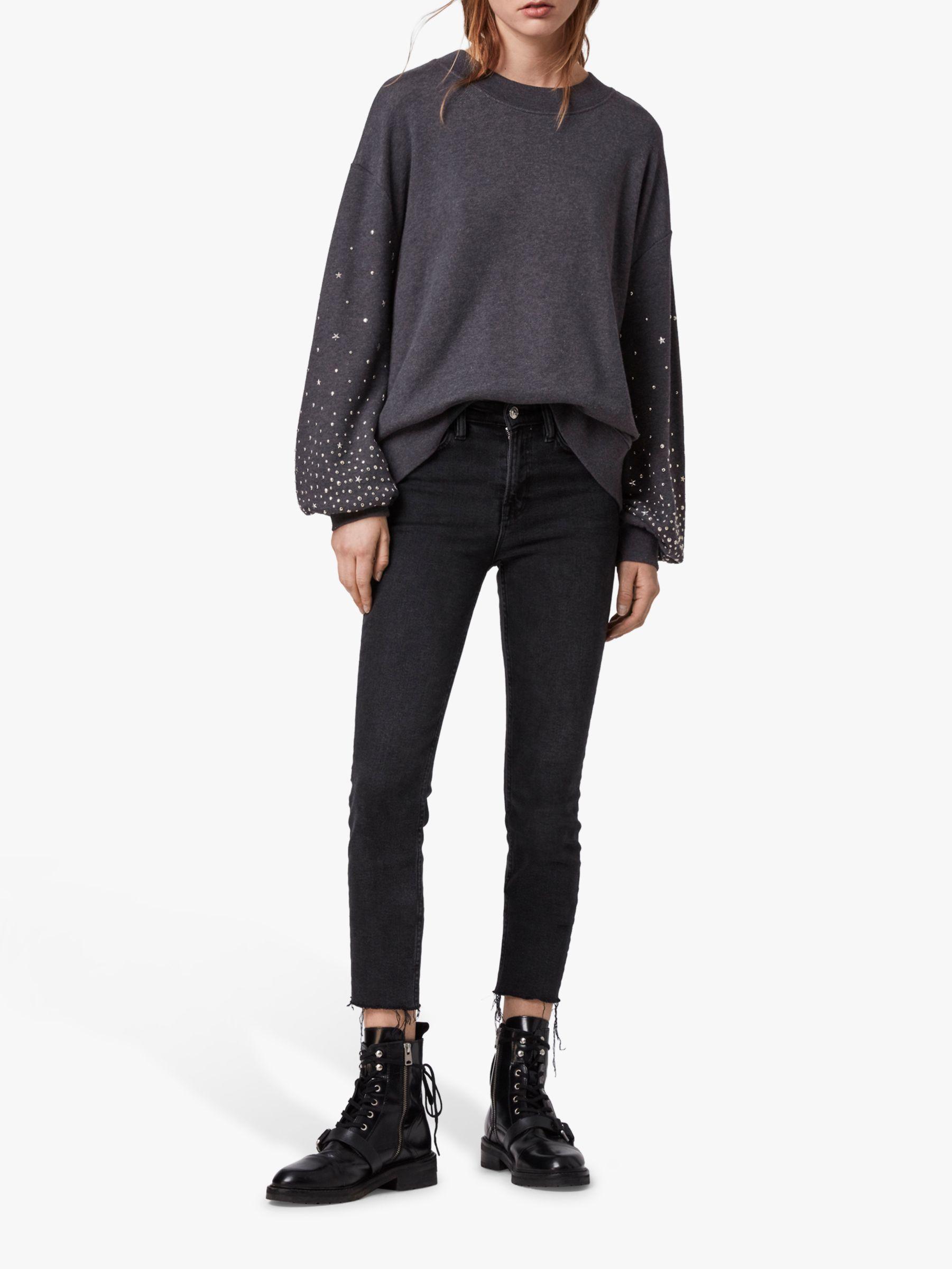 star sleeve sweatshirt