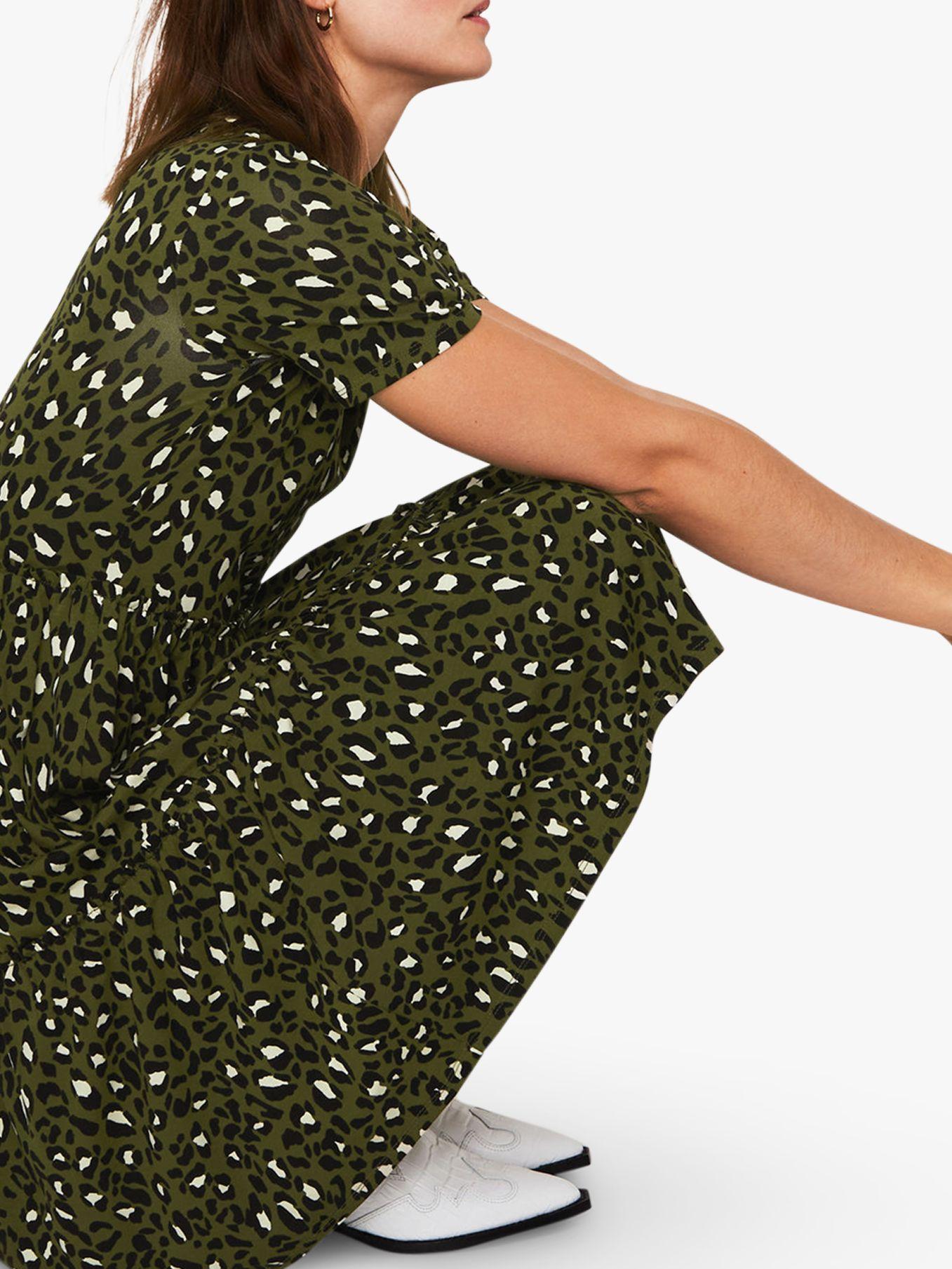 Warehouse Green Animal Print Shirt 