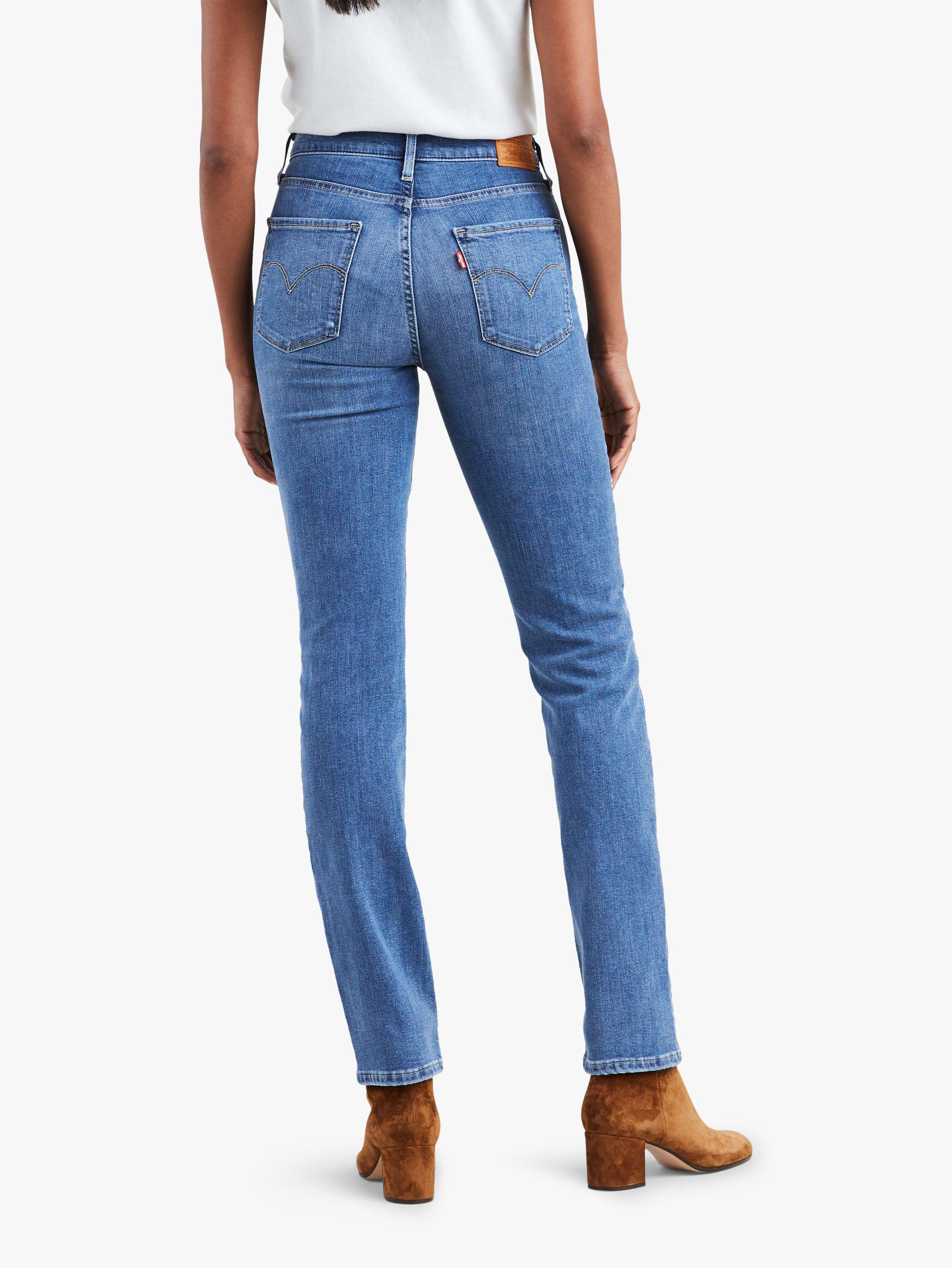 Levi's Denim 724 High Rise Straight Jeans in Blue - Lyst