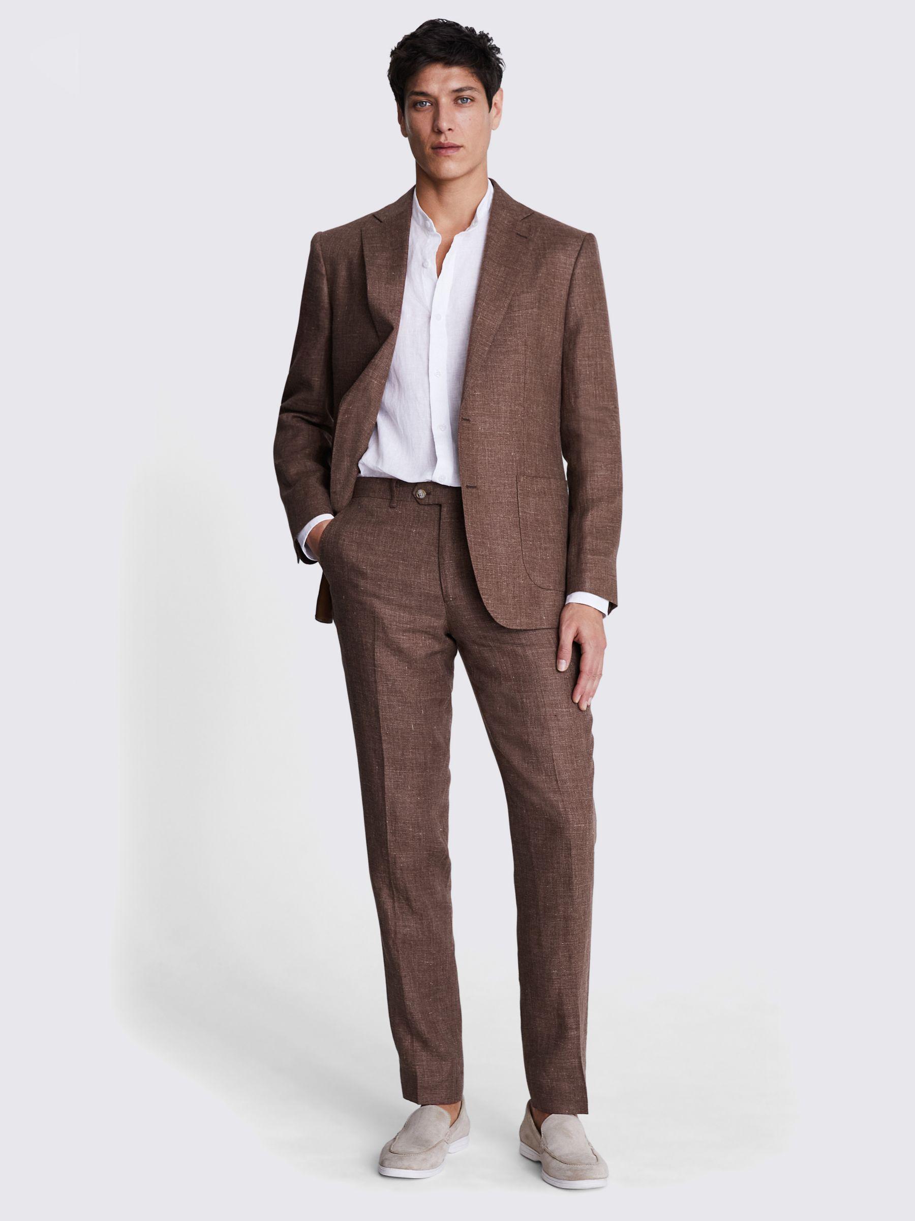 Moss Tailored Fit Copper Flannel Jacket in Brown for Men Lyst UK